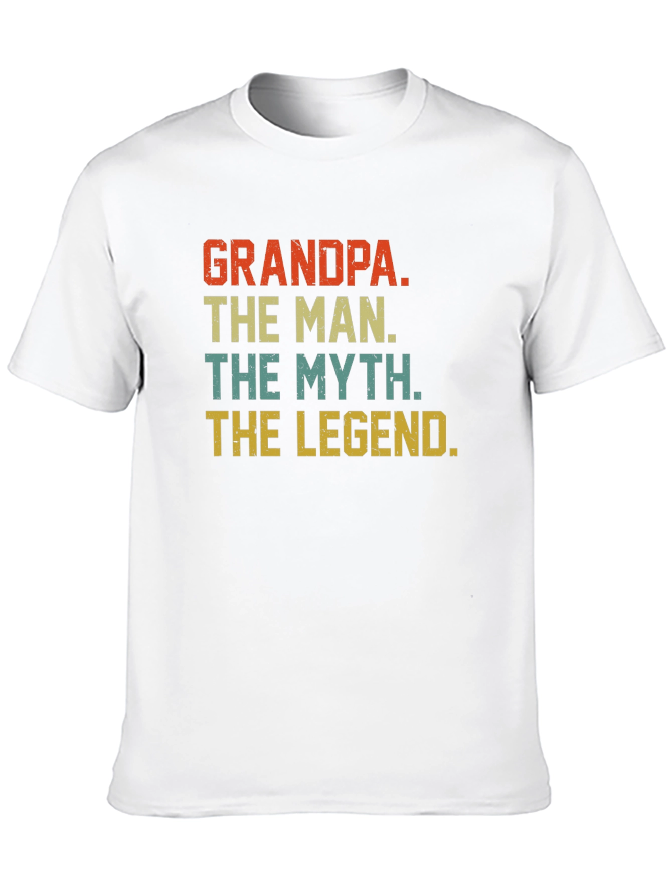 Black Grandpa The Man Myth Legend T-Shirt view 10