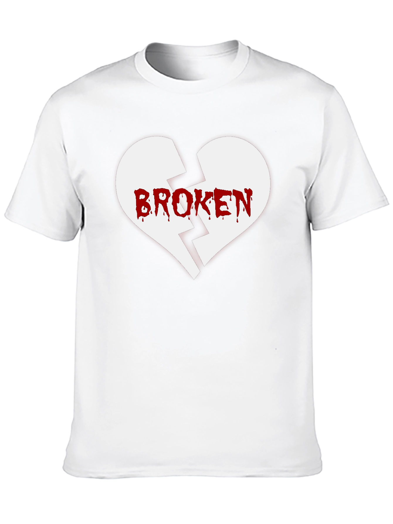 Black Broken Heart Graphic Tee - Men's Black T-Shirt view 10