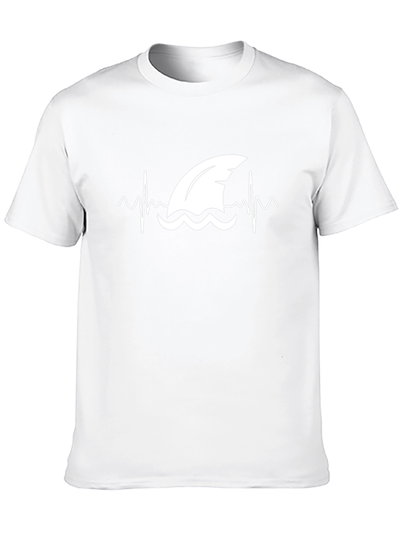 Black Shark Heartbeat Graphic T-Shirt - Black Cotton Tee view 10