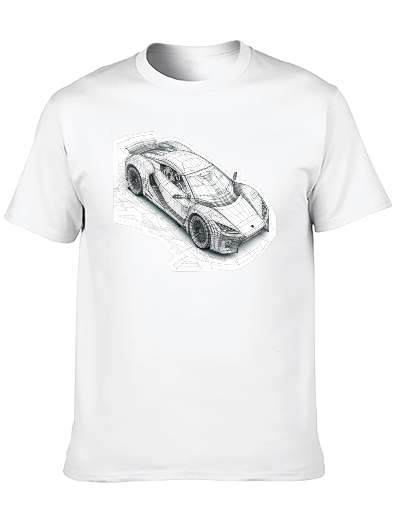 Black Abstract Car Design Black T-Shirt view 10