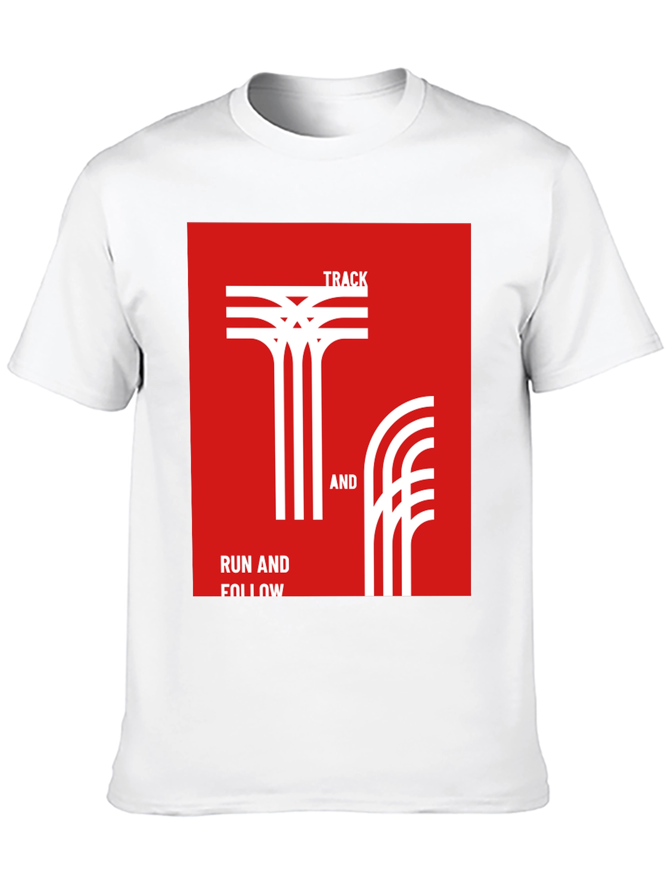 Black Track & Field Graphic T-Shirt - Run and Follow Tee view 10