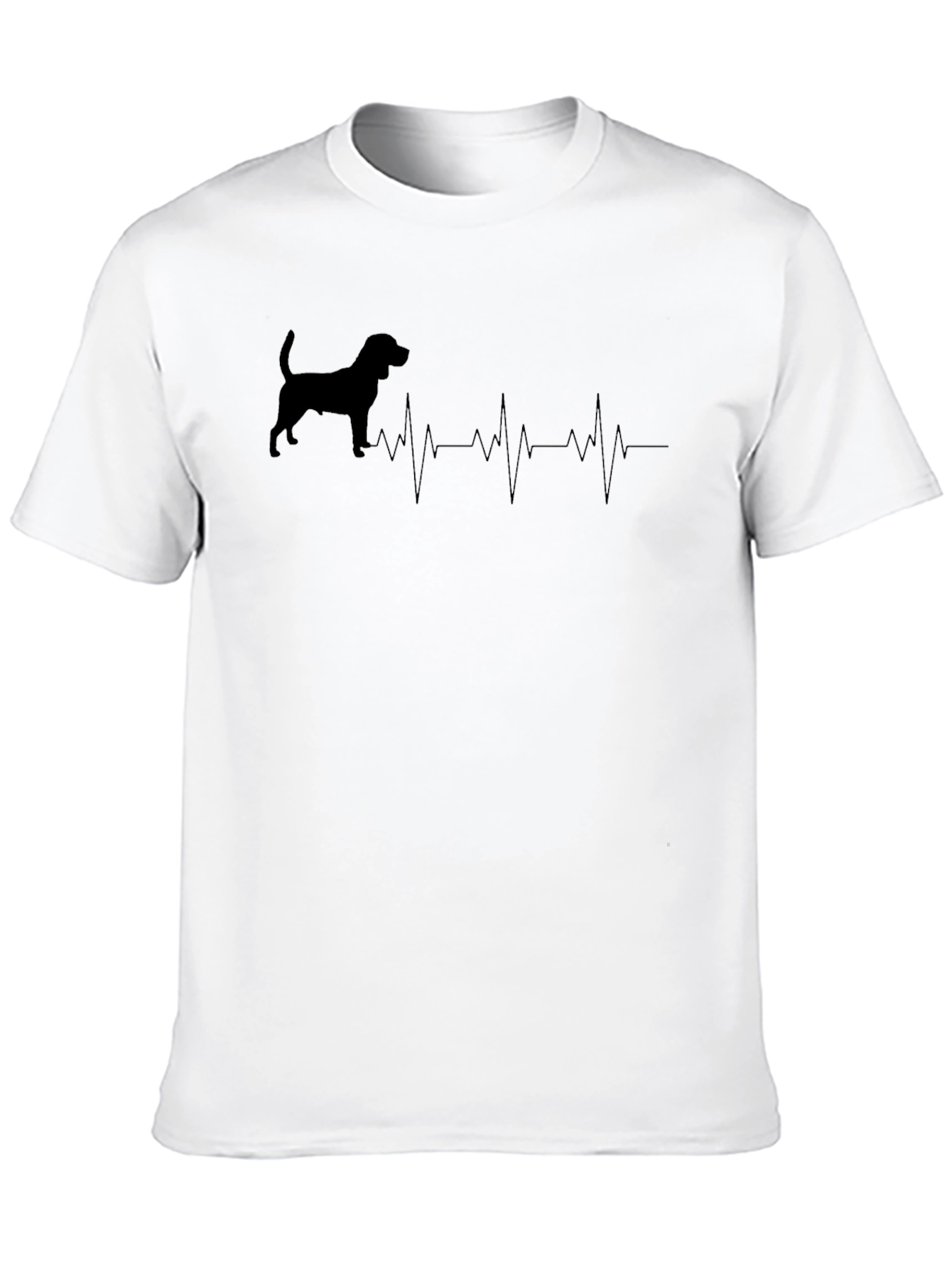 Black Dog Heartbeat T-Shirt - Black Graphic Tee view 10