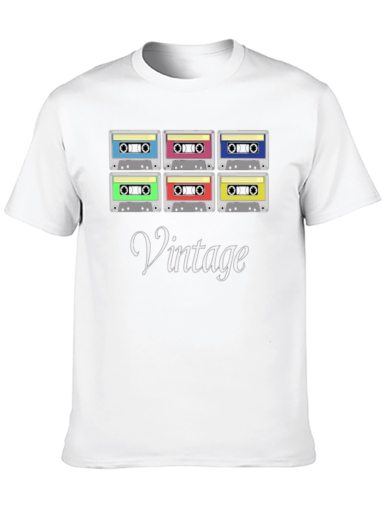 Black Retro Cassette Tape Vintage T-Shirt view 10