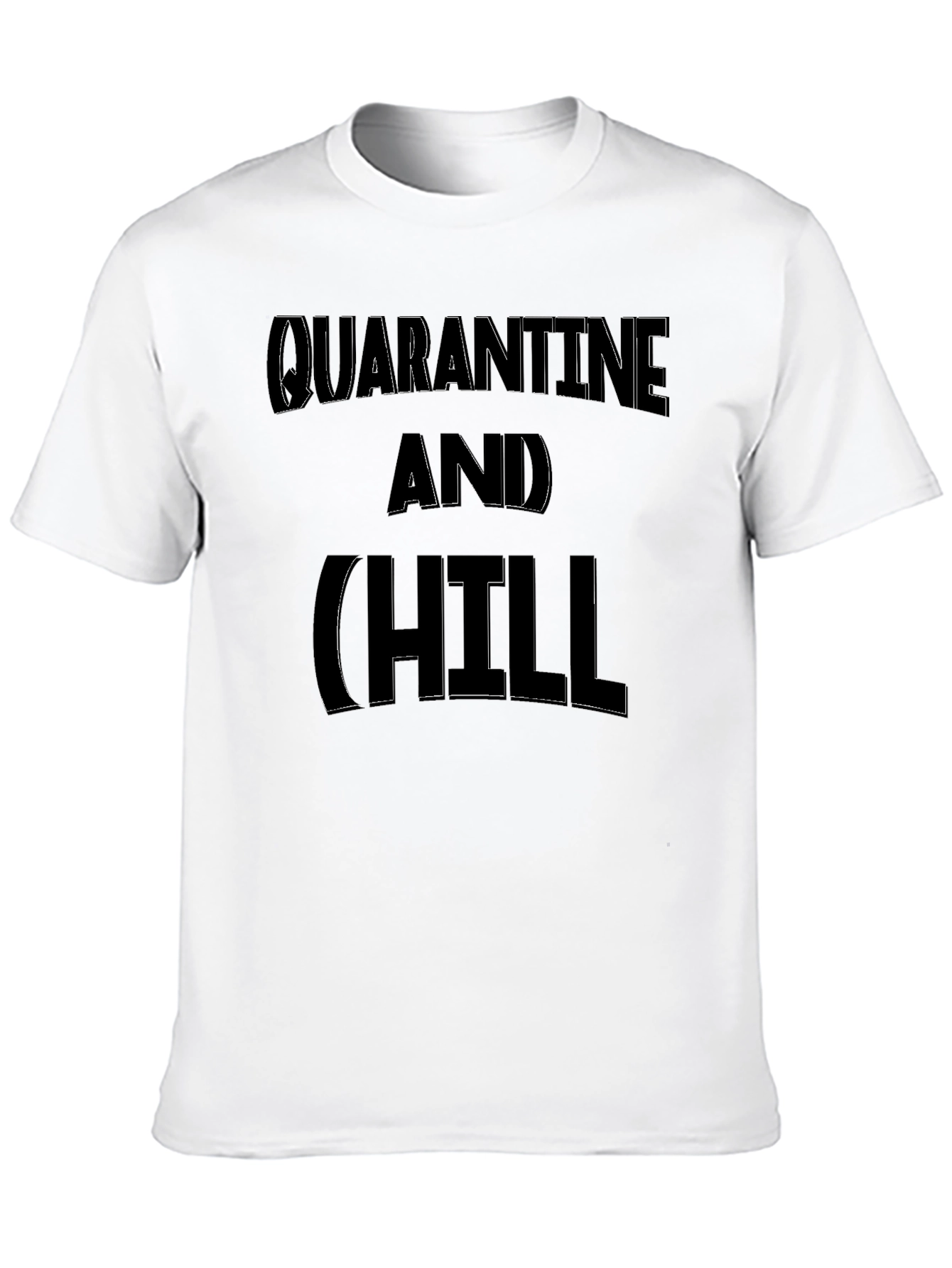Black Quarantine and Chill Graphic Tee - Black Cotton Blend view 10