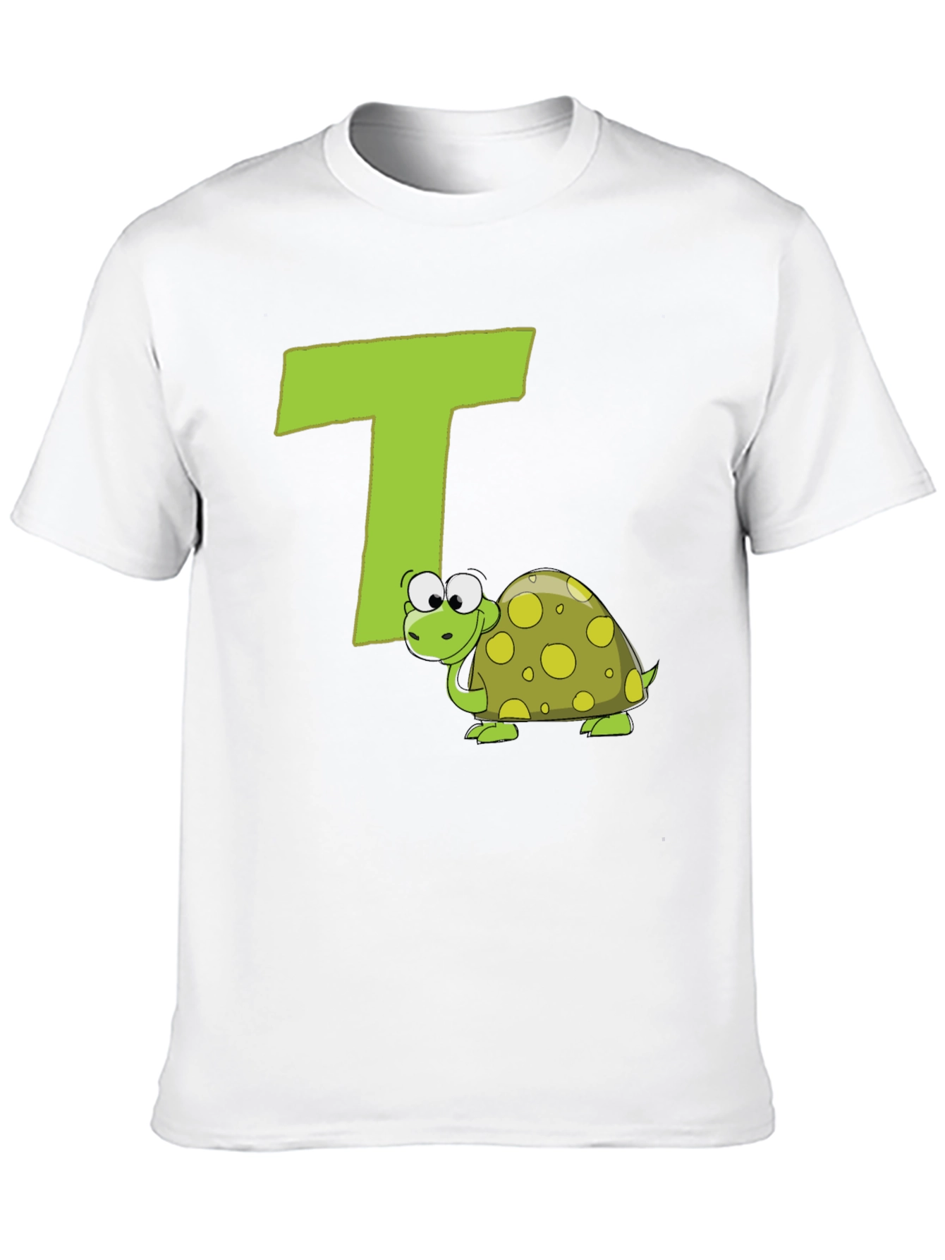 Black Turtle-rific T-Shirt: Letter T Design view 10