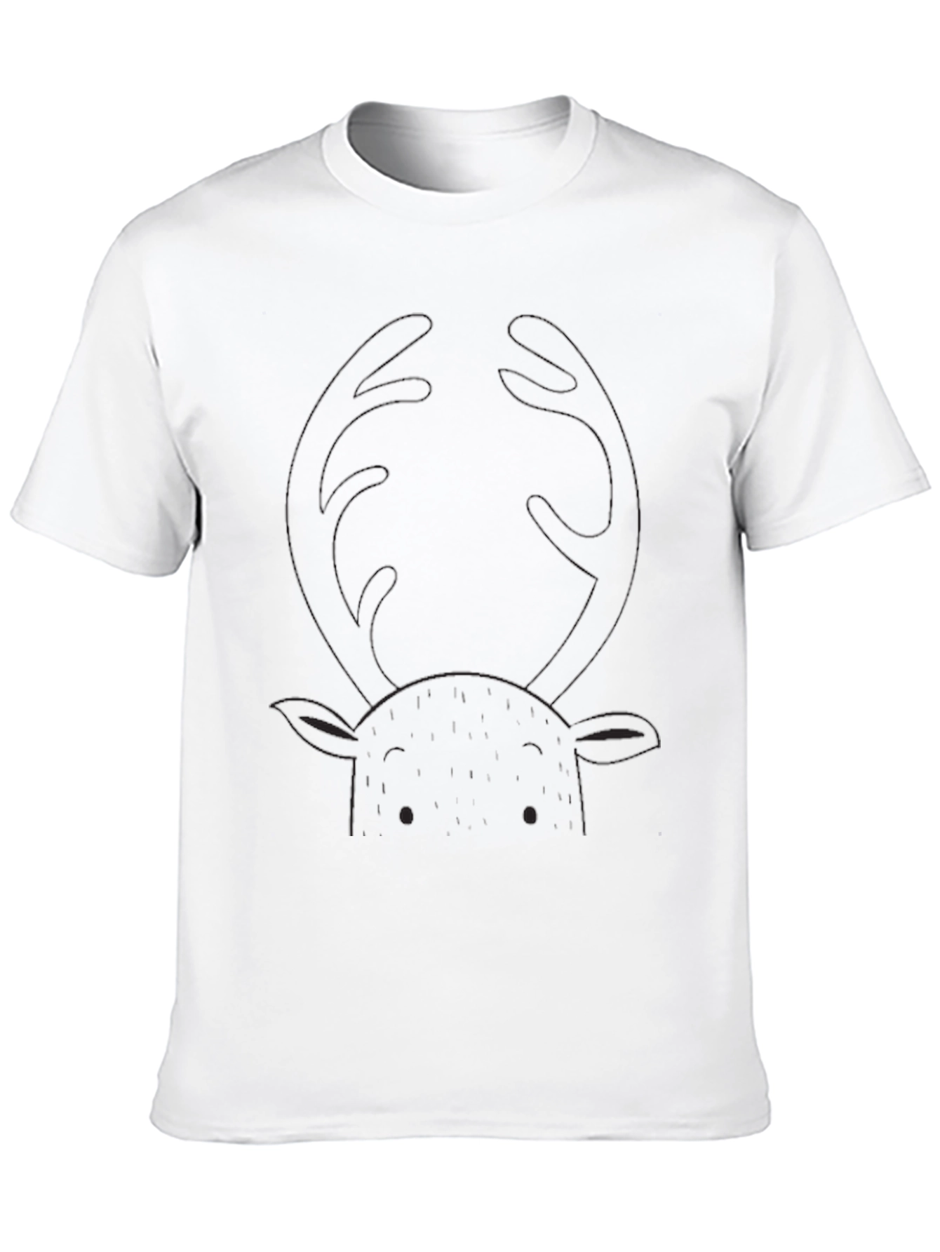 Black Men's Black Deer Graphic Tee - Stylish & Comfortable view 10