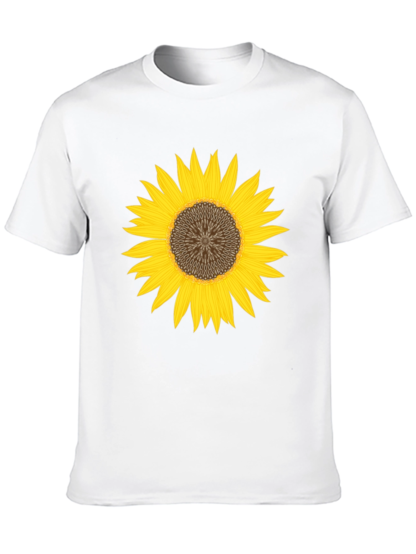 Black Sunflower Graphic Black T-Shirt - Unisex view 10