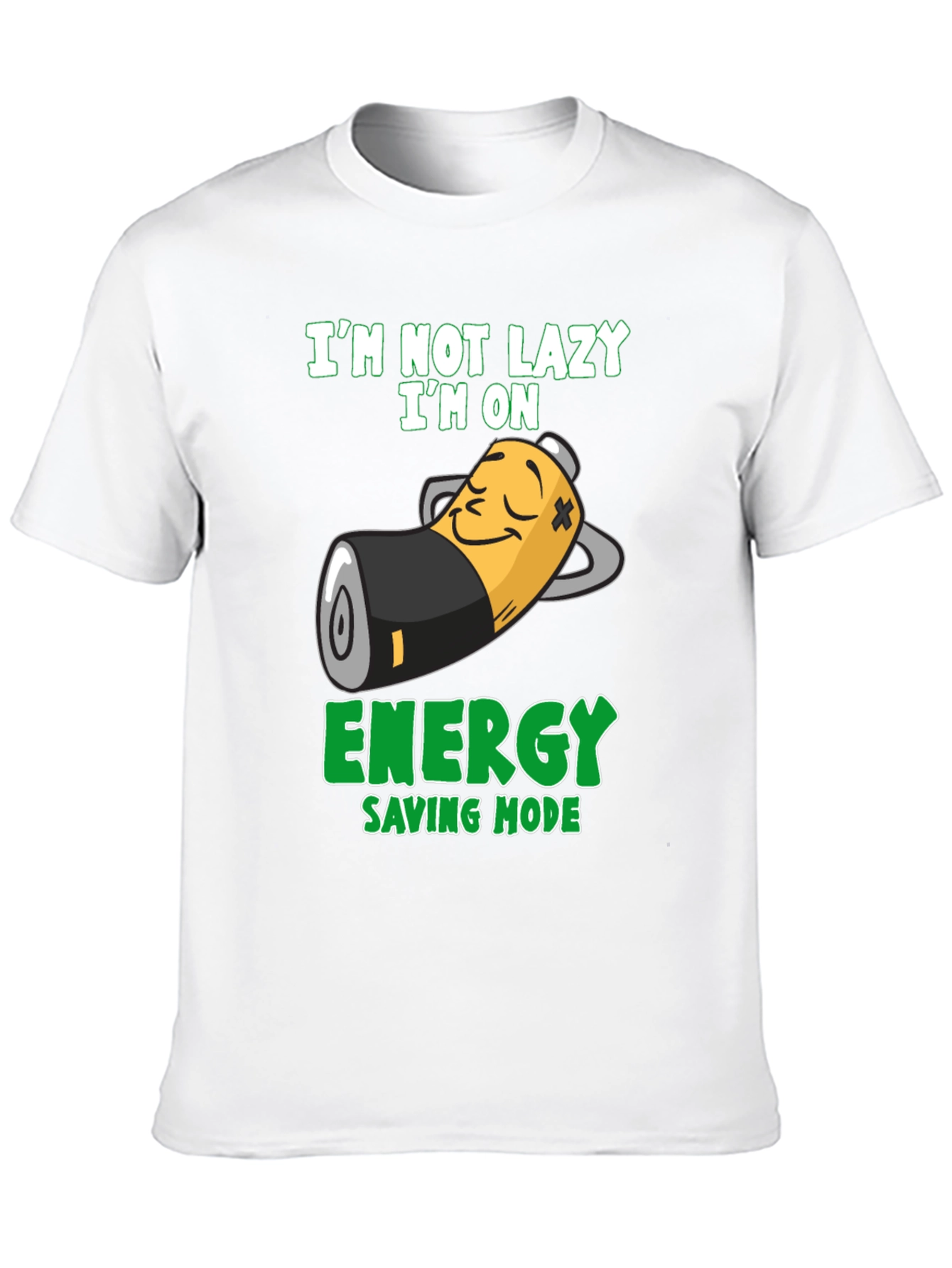 Black Lazy Mode T-Shirt - Energy Saving Mode Graphic Tee view 10