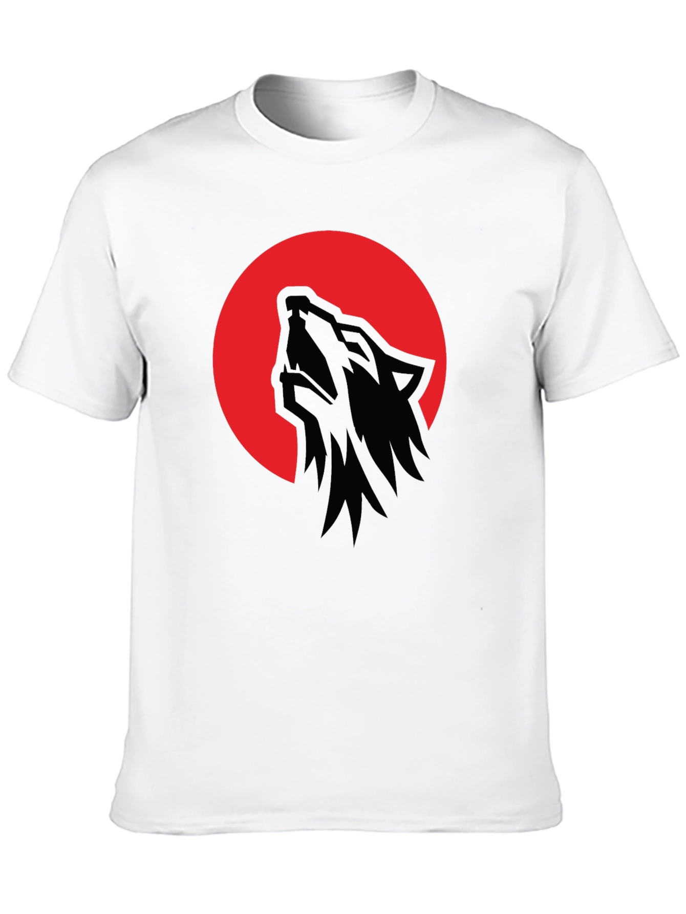 Black Wolf Moon T-Shirt - Men's Black Graphic Tee view 10