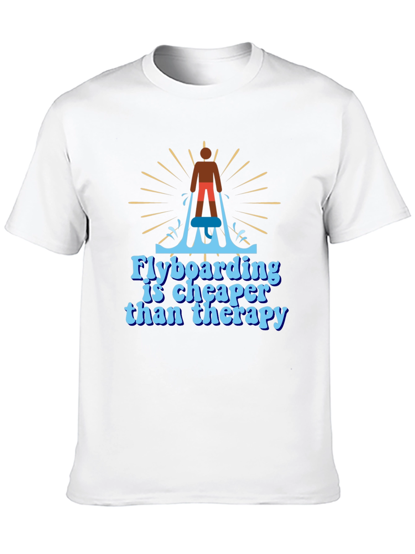 Black Flyboarding Therapy T-Shirt - Hobby Graphic Tee view 10