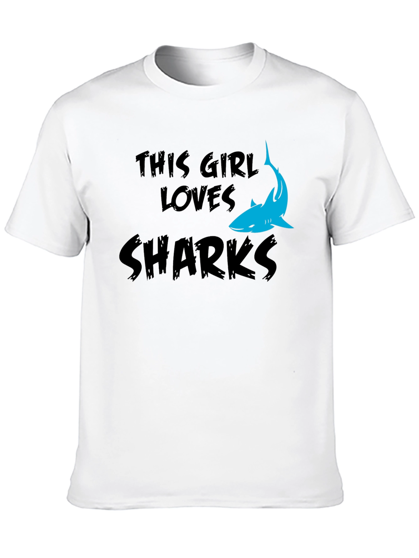 Black This Girl Loves Sharks Graphic Tee - Unisex view 10