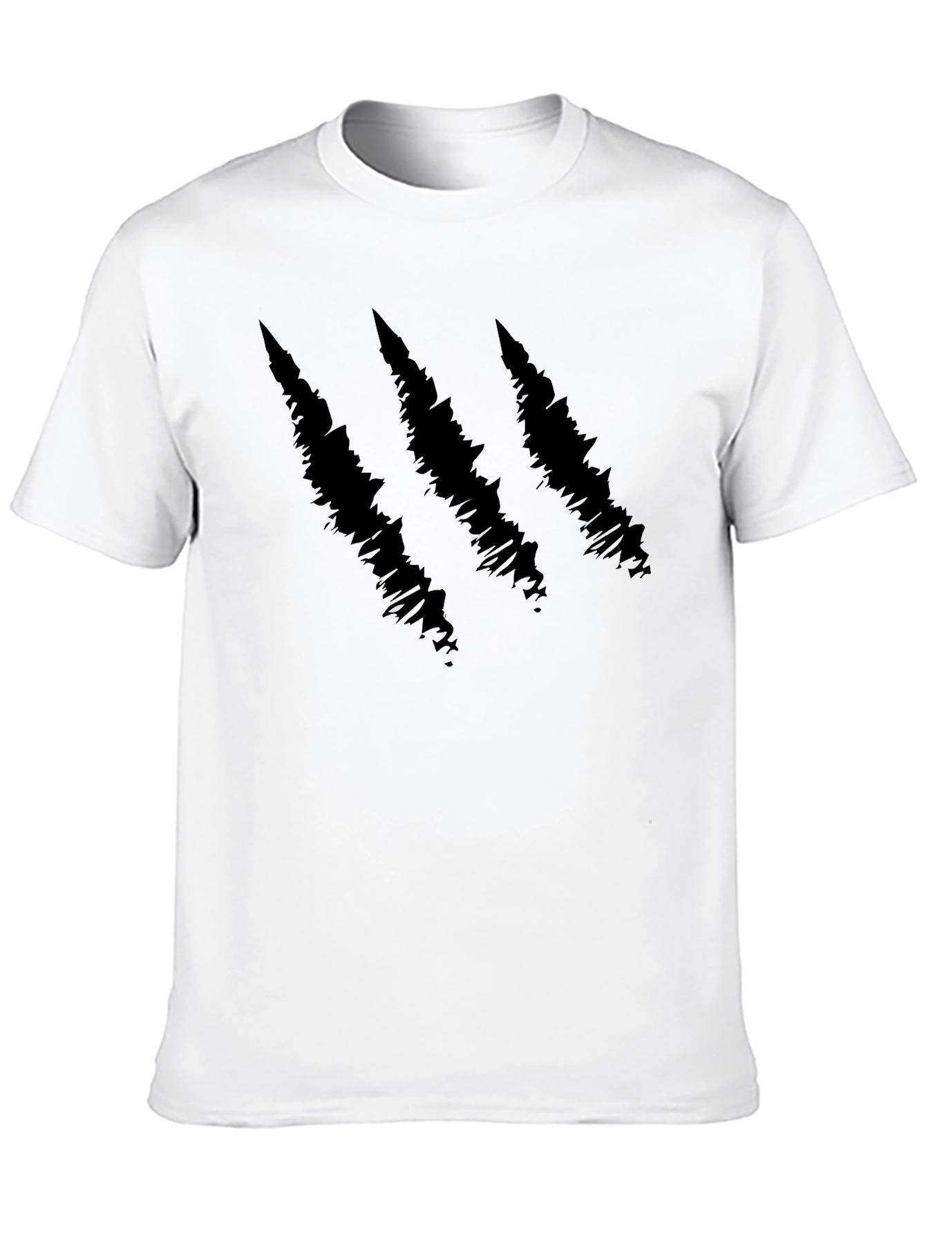 Black Claw Mark Graphic Print Black T-Shirt view 10