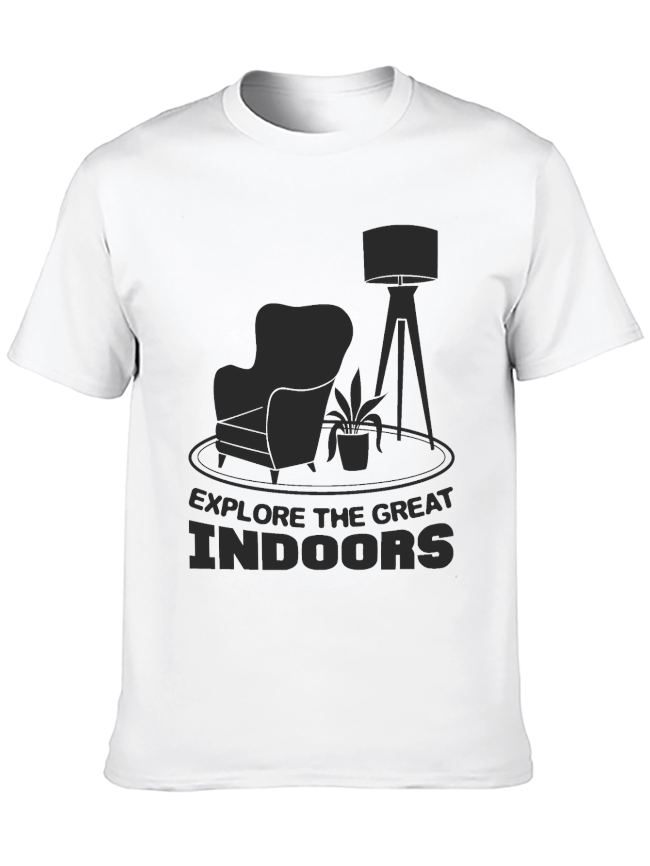 Black Explore The Great Indoors Graphic T-Shirt view 10