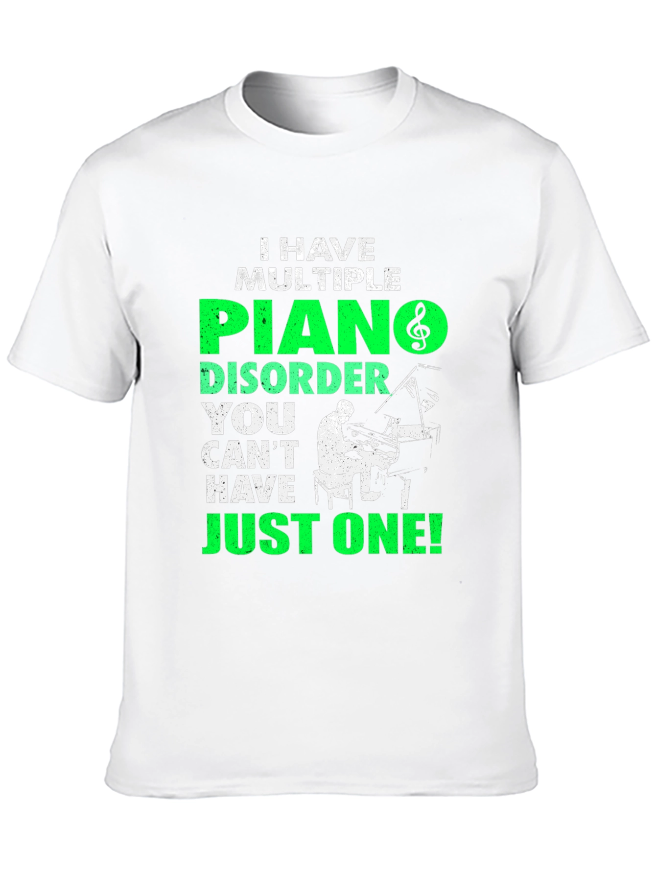 Black Piano Disorder T-Shirt - Musical Humor Tee view 10