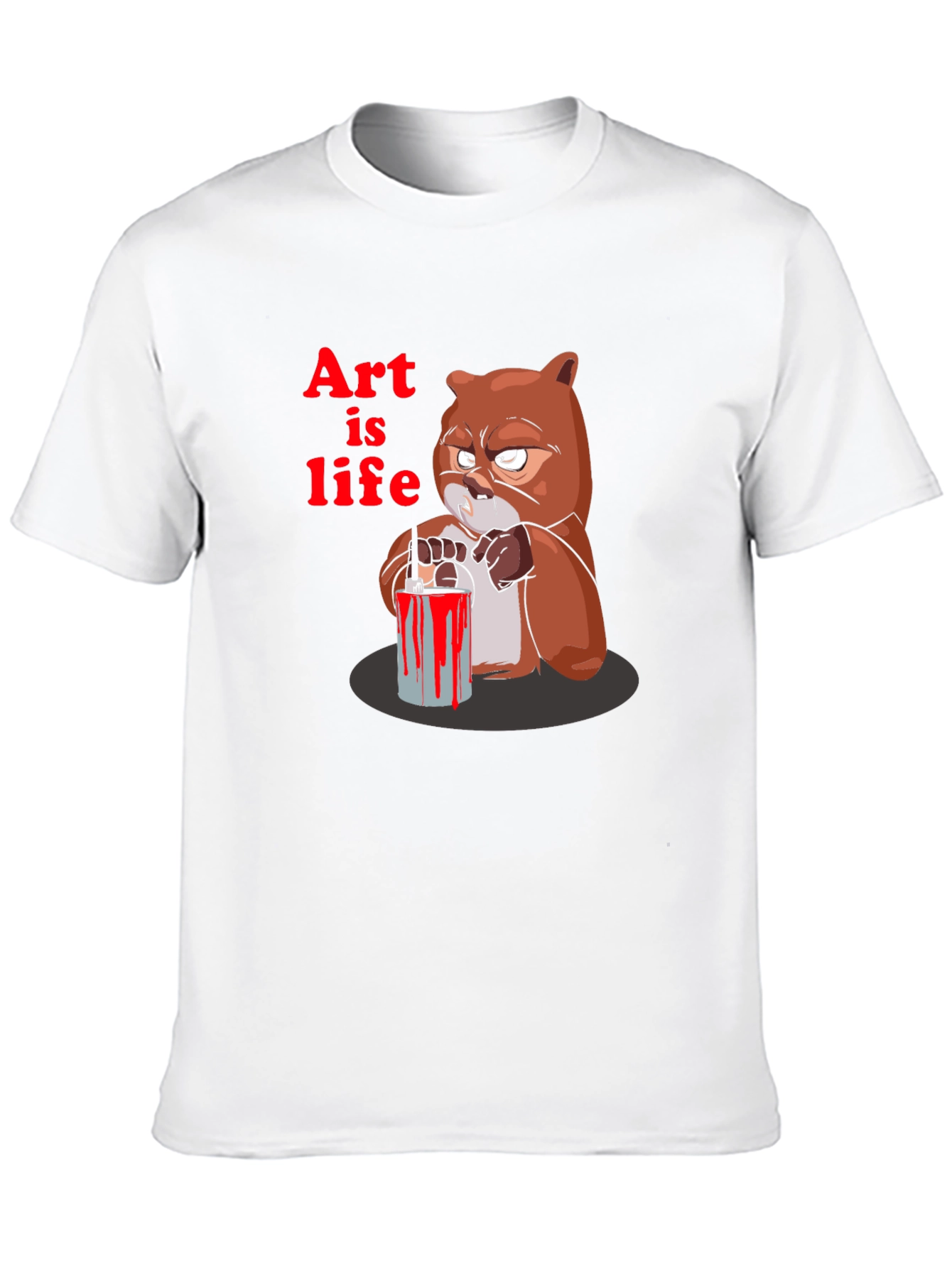 Black Art is Life Graphic Print Crew Neck T-Shirt view 10