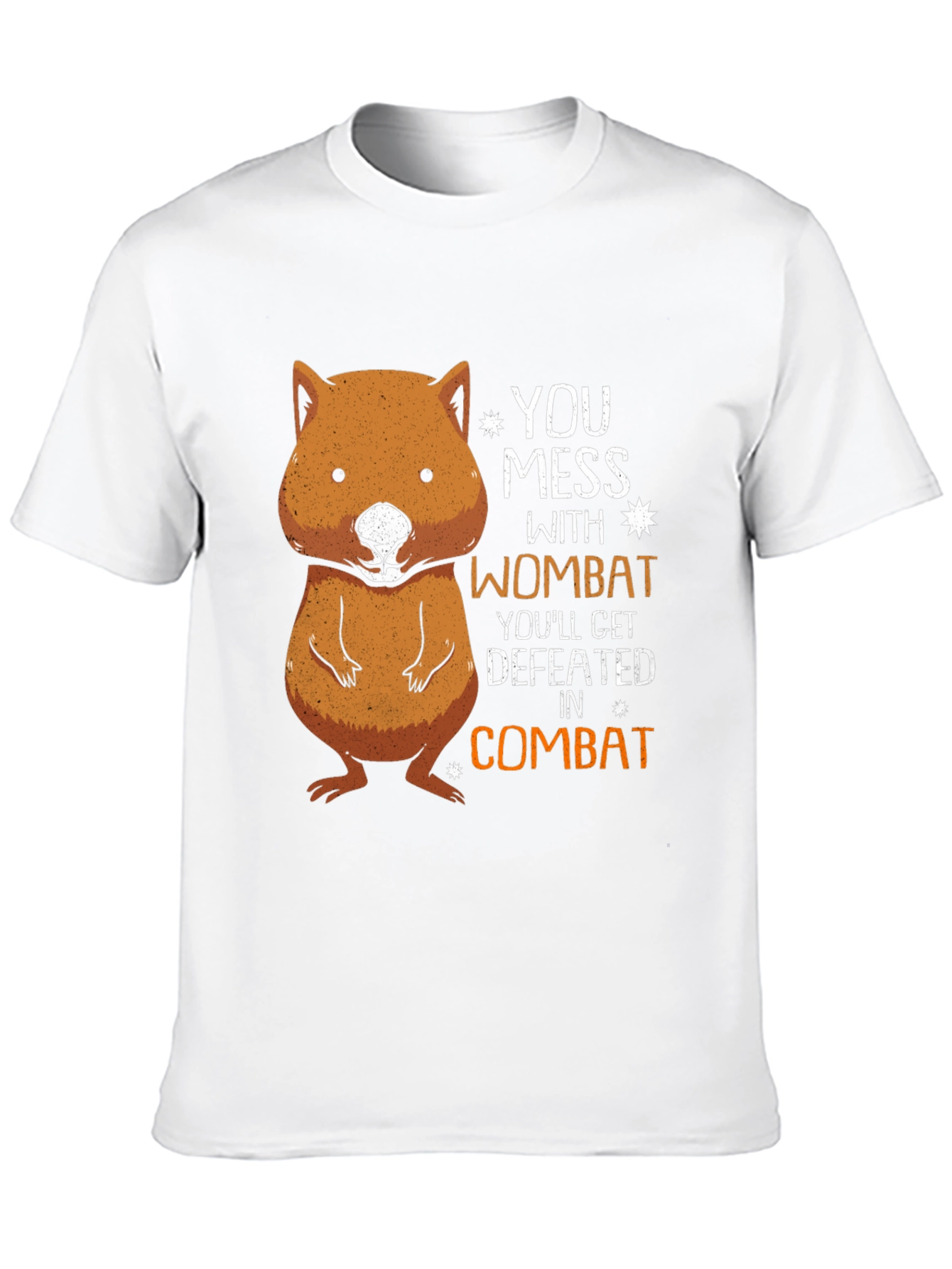 Black Wombat Combat T-Shirt - Funny Animal Tee view 10