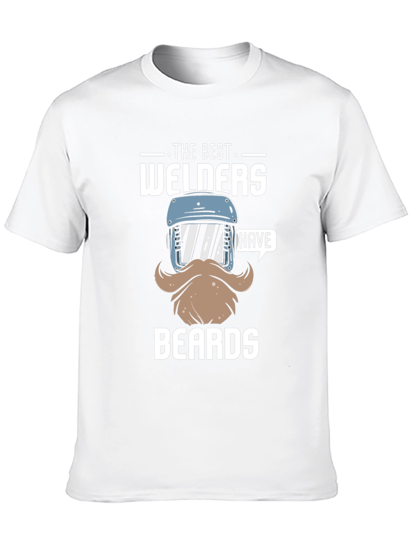 Black Best Welders Have Beards T-Shirt - Black Cotton Tee view 10
