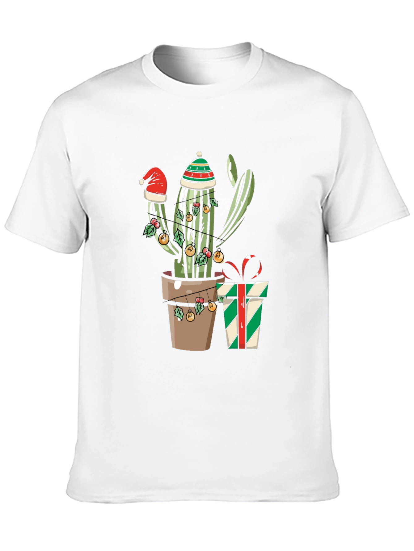 Black Festive Cactus Graphic Tee view 10