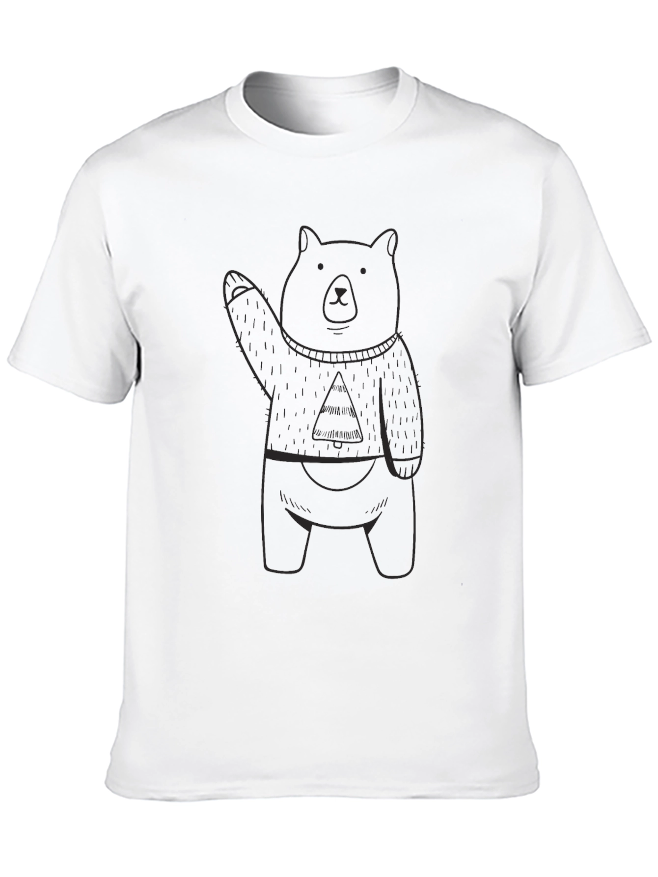 Black Bear Graphic Tee - Casual Black T-Shirt view 10
