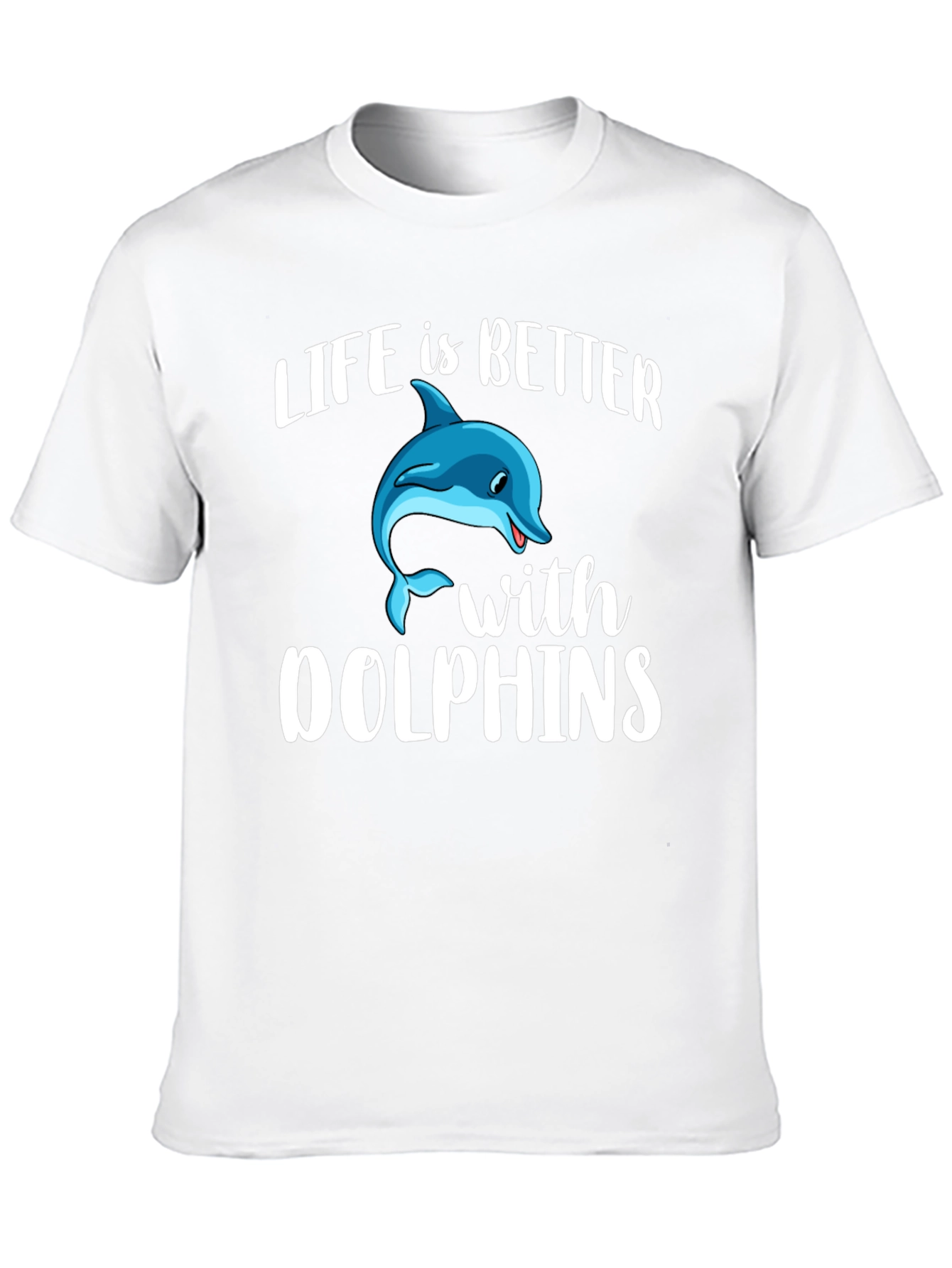Black Life is Better With Dolphins Graphic Tee view 10