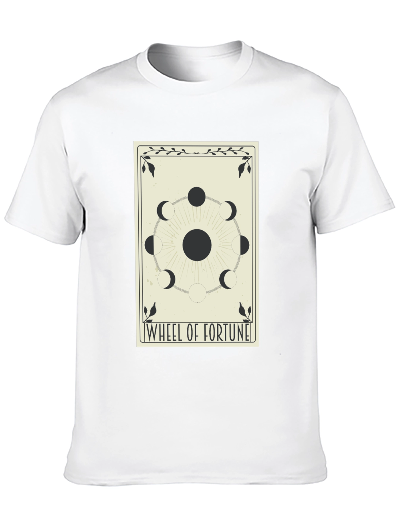 Black Wheel of Fortune Tarot Card Graphic T-Shirt view 10