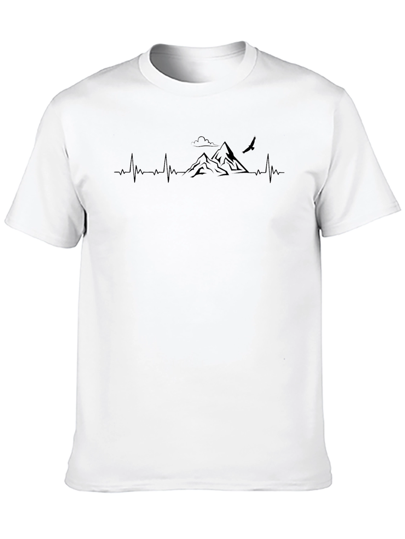 Black Mountain Heartbeat T-Shirt - Nature Lover Tee view 10