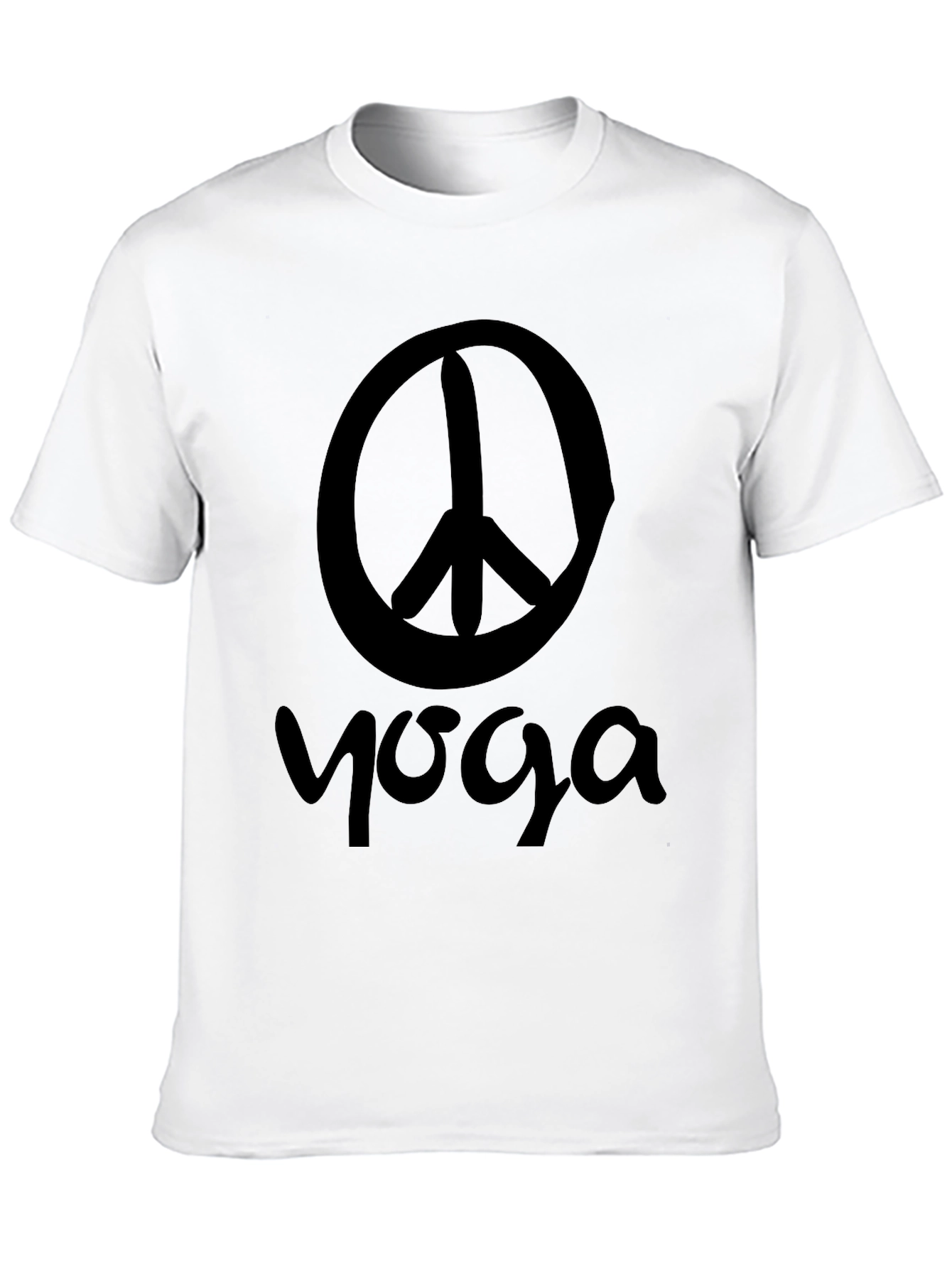 Black Peace Yoga Graphic T-Shirt - Unisex view 10