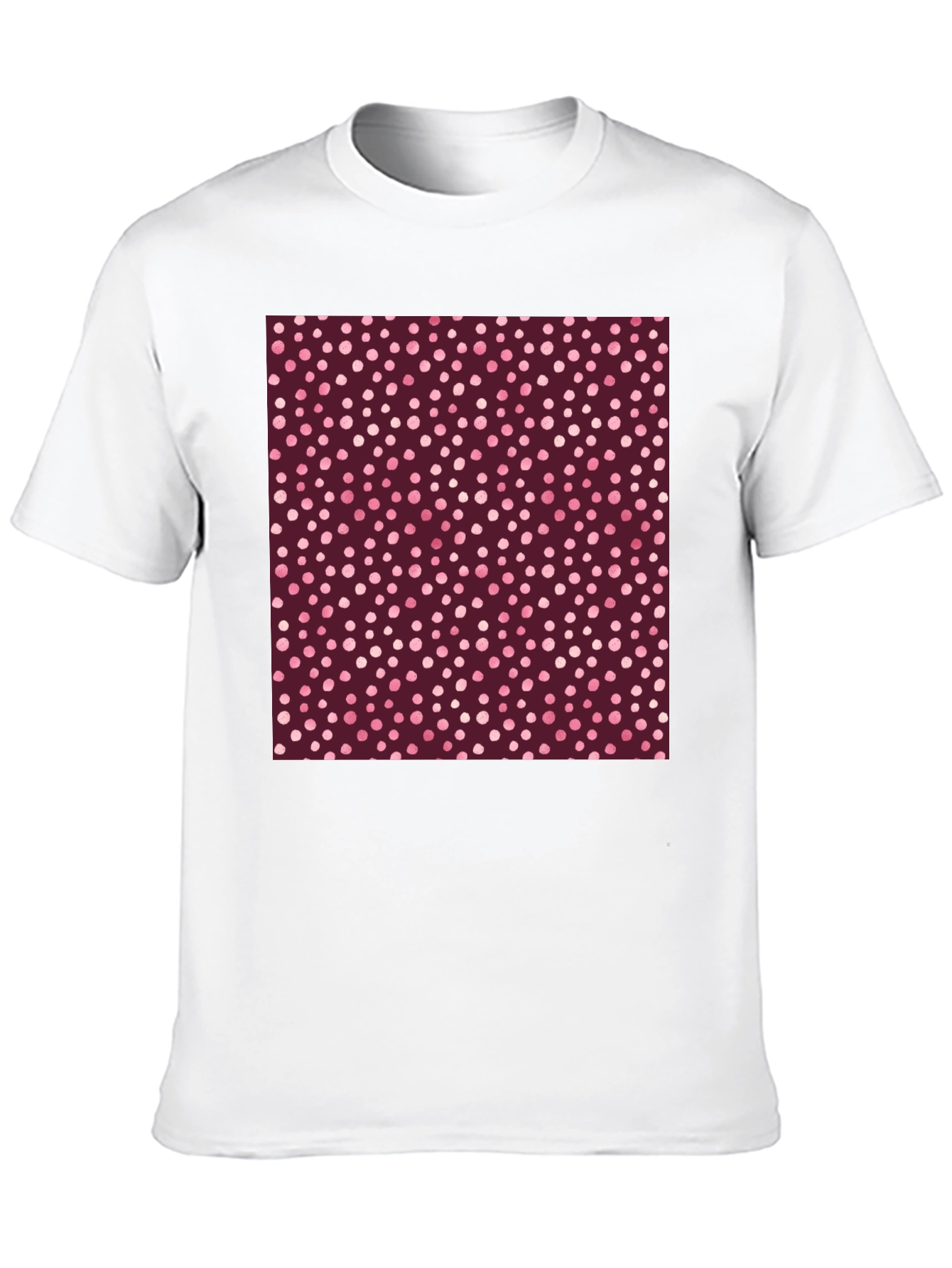 Black Stylish Polka Dot Print Black T-Shirt view 10