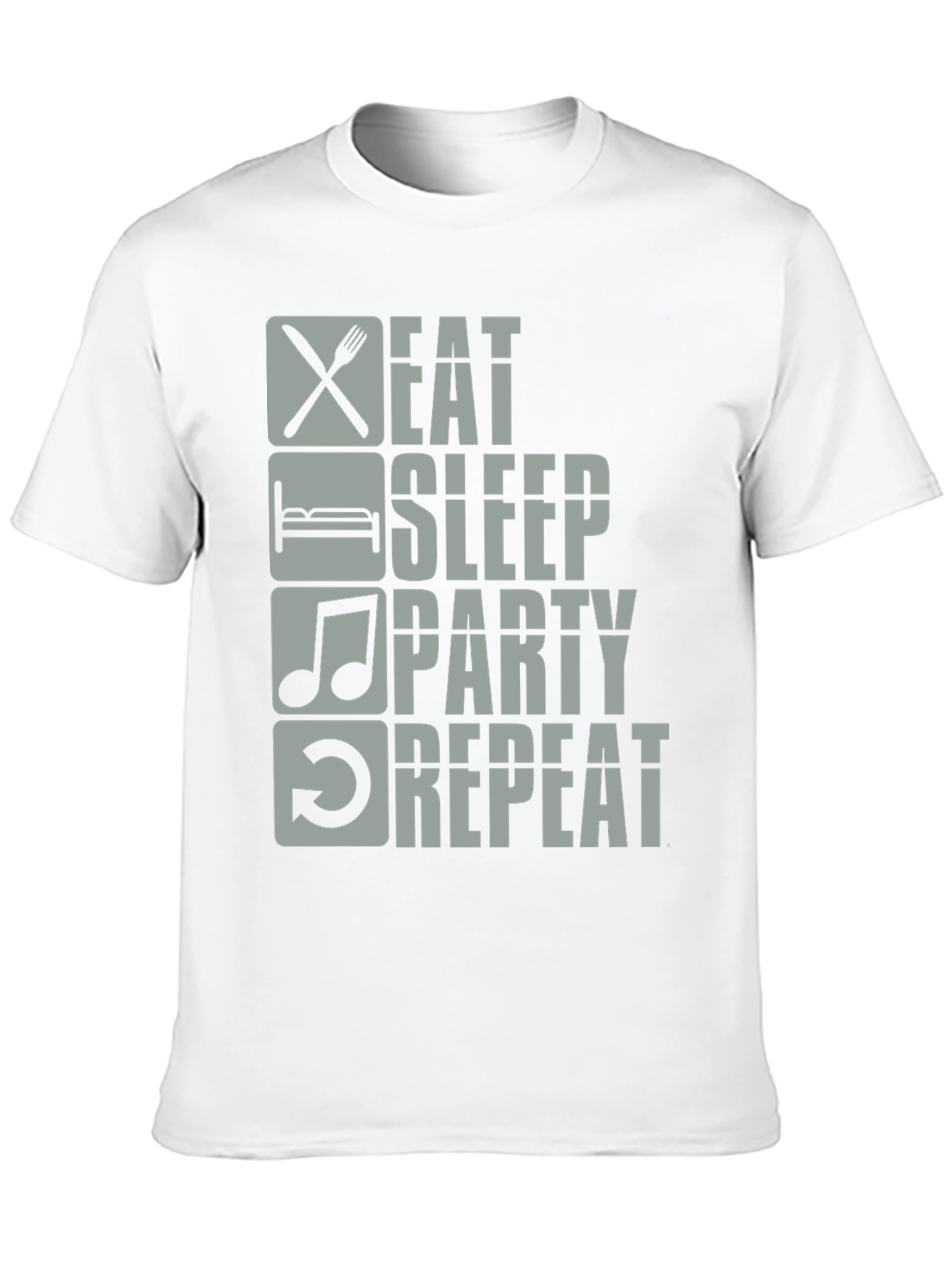 Black Eat Sleep Party Repeat Graphic Tee view 10