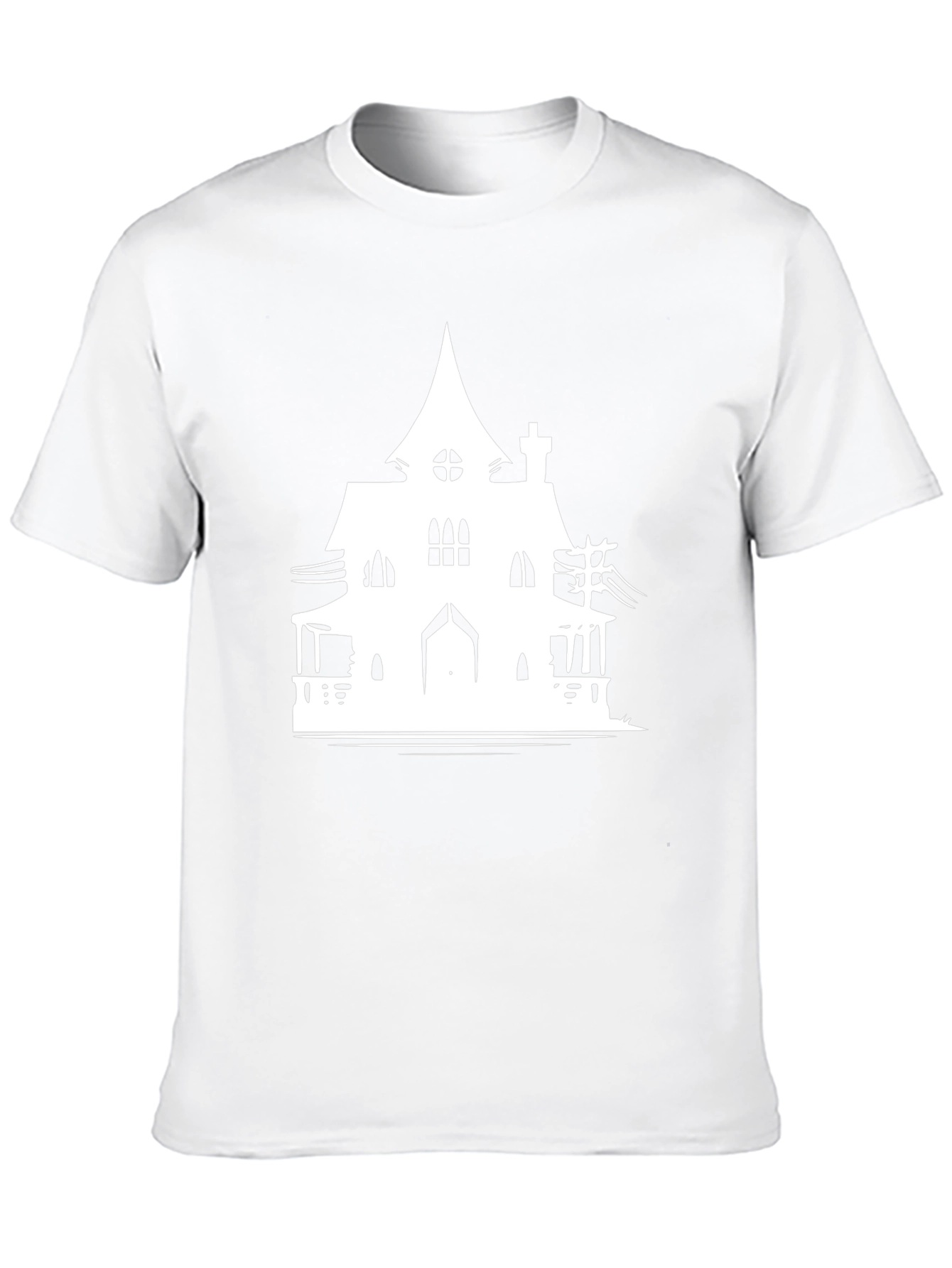 Black Haunted House Graphic T-Shirt view 10