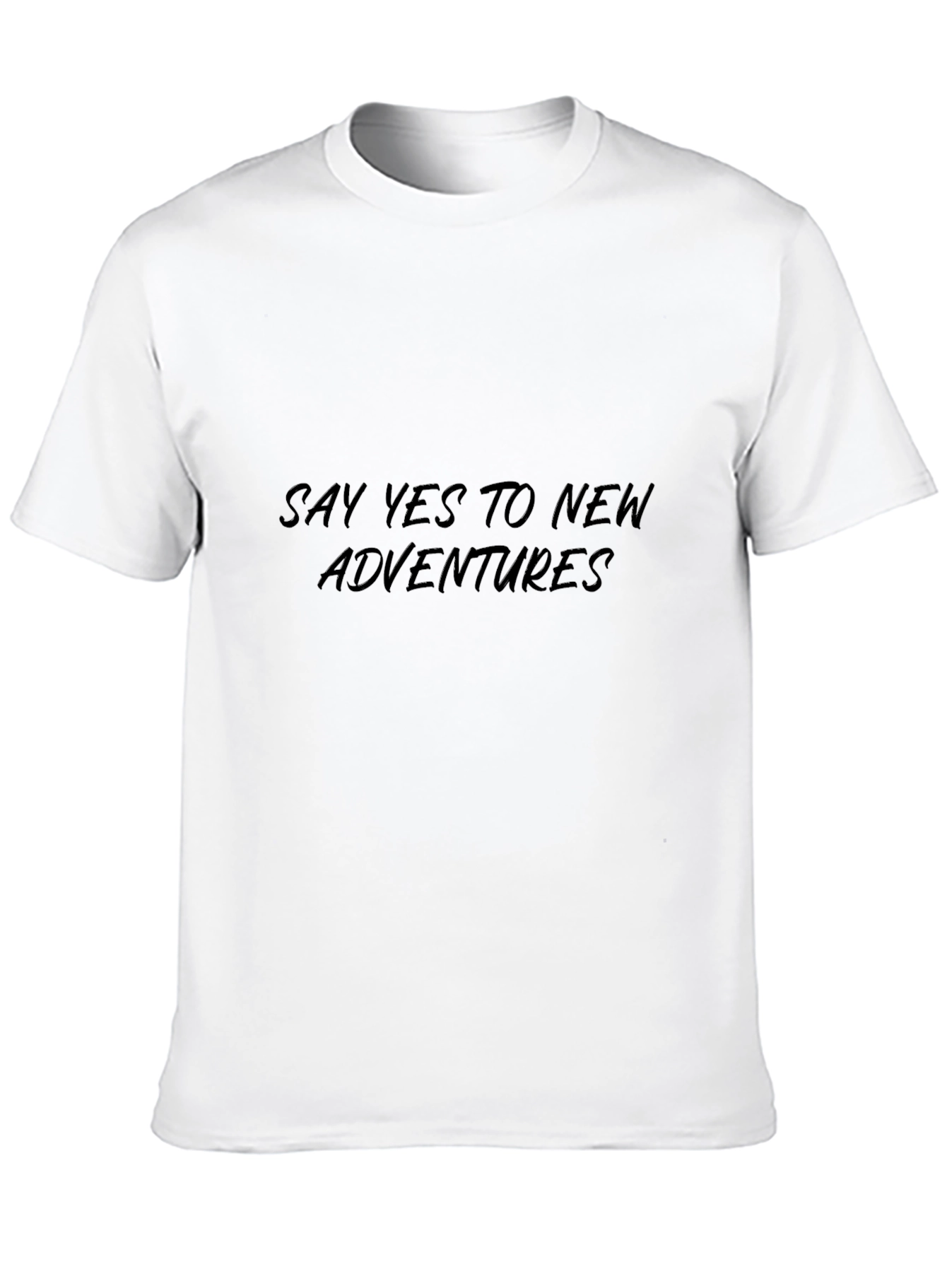 Black Men's Black 'Say Yes To New Adventures' T-Shirt view 10