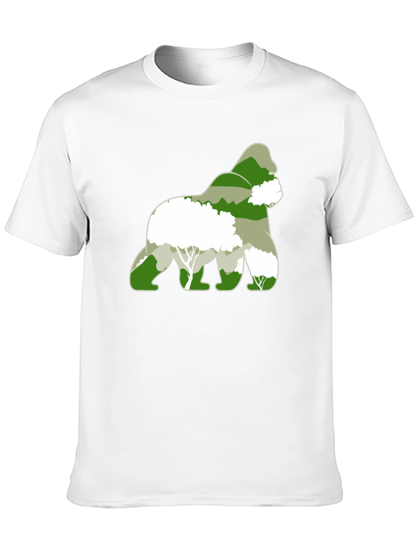 Black Gorilla Forest Graphic Tee - Nature Lover Shirt view 10
