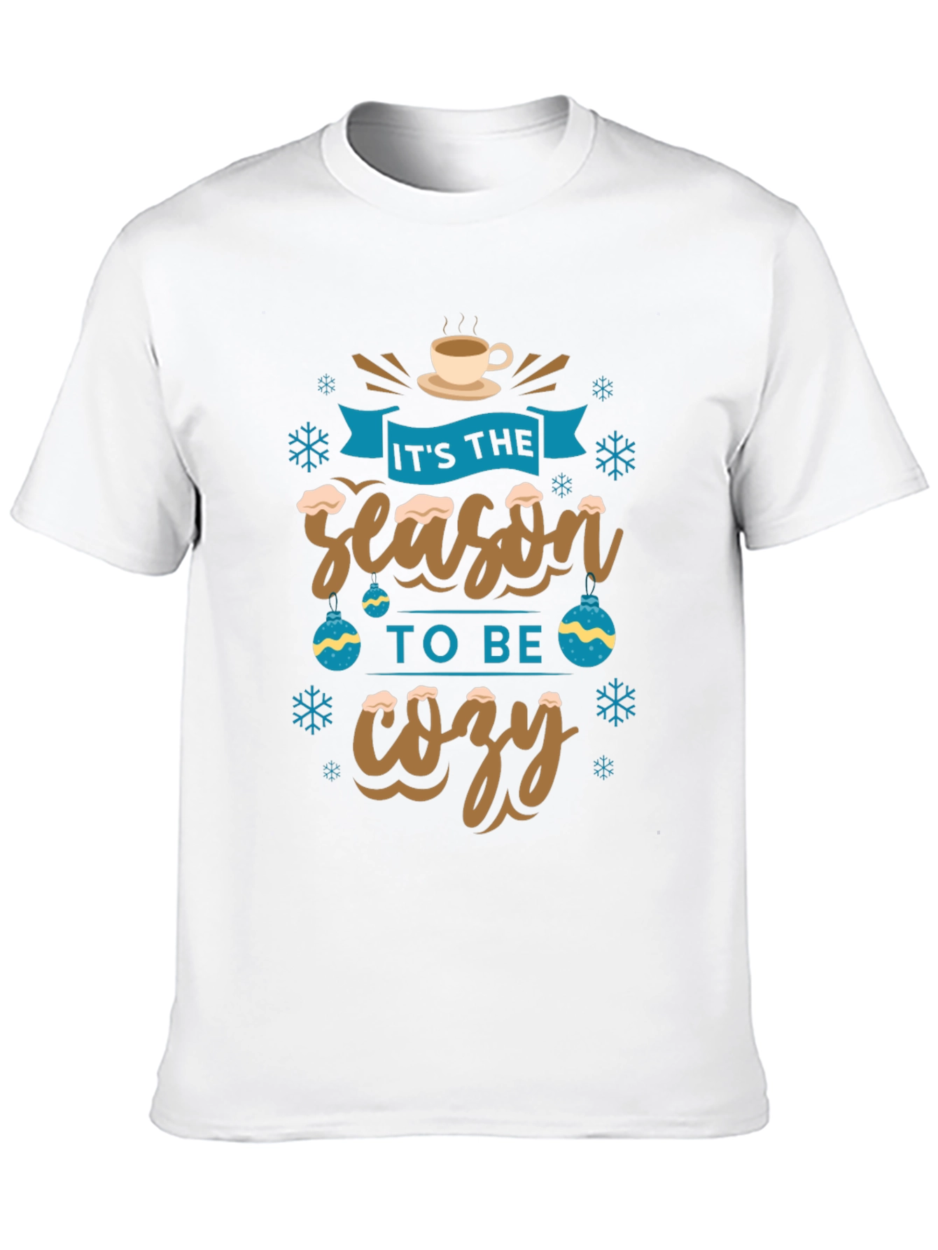 Black It's The Season To Be Cozy Holiday Graphic T-Shirt view 10