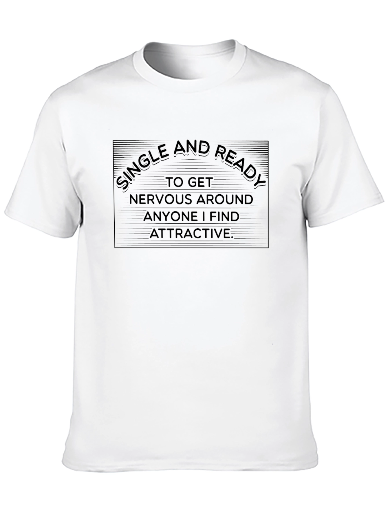 Black Single and Ready T-Shirt - Black, Funny Graphic Tee view 10