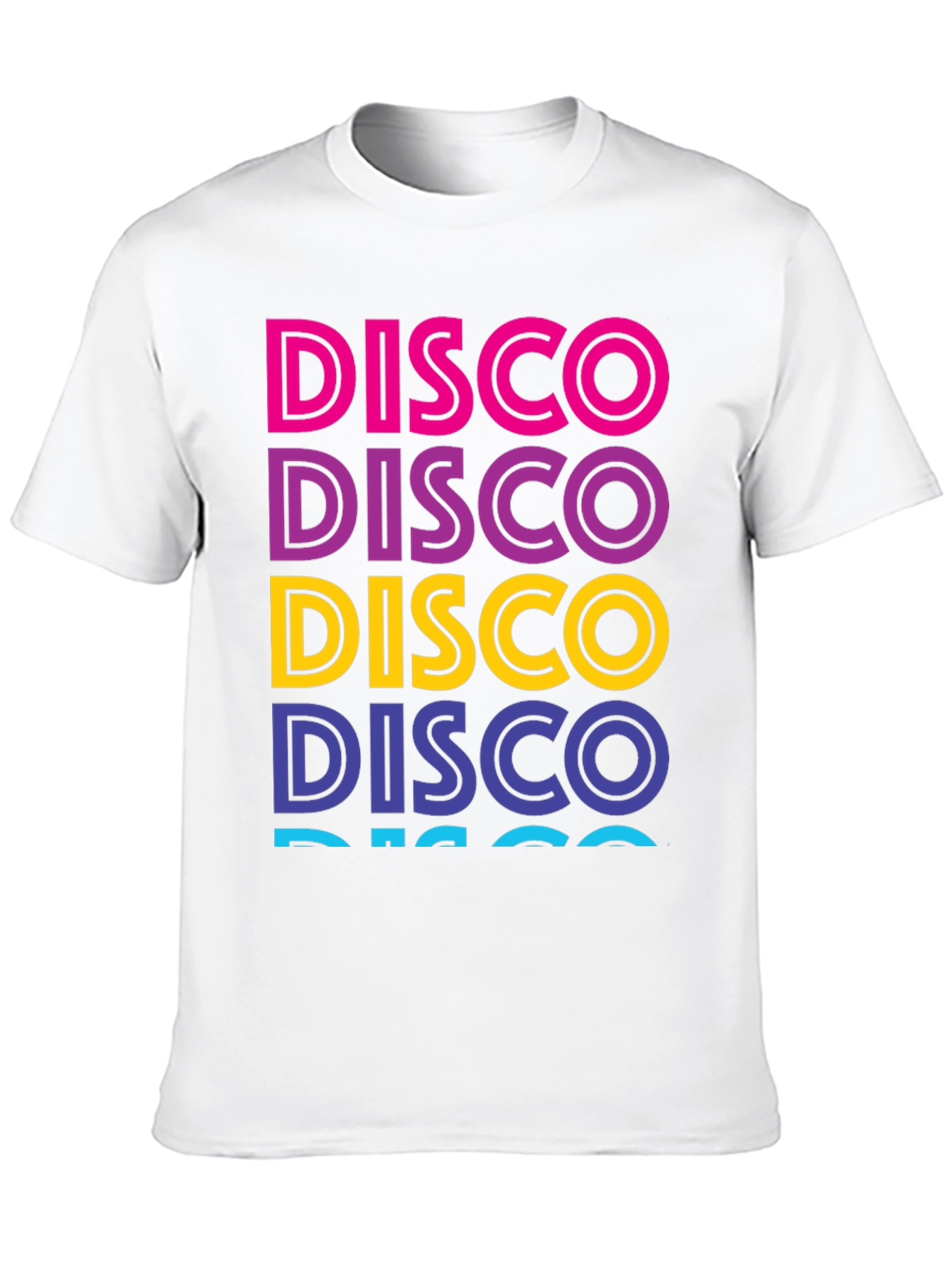 Black Retro Disco T-Shirt - Colorful Word Art view 10
