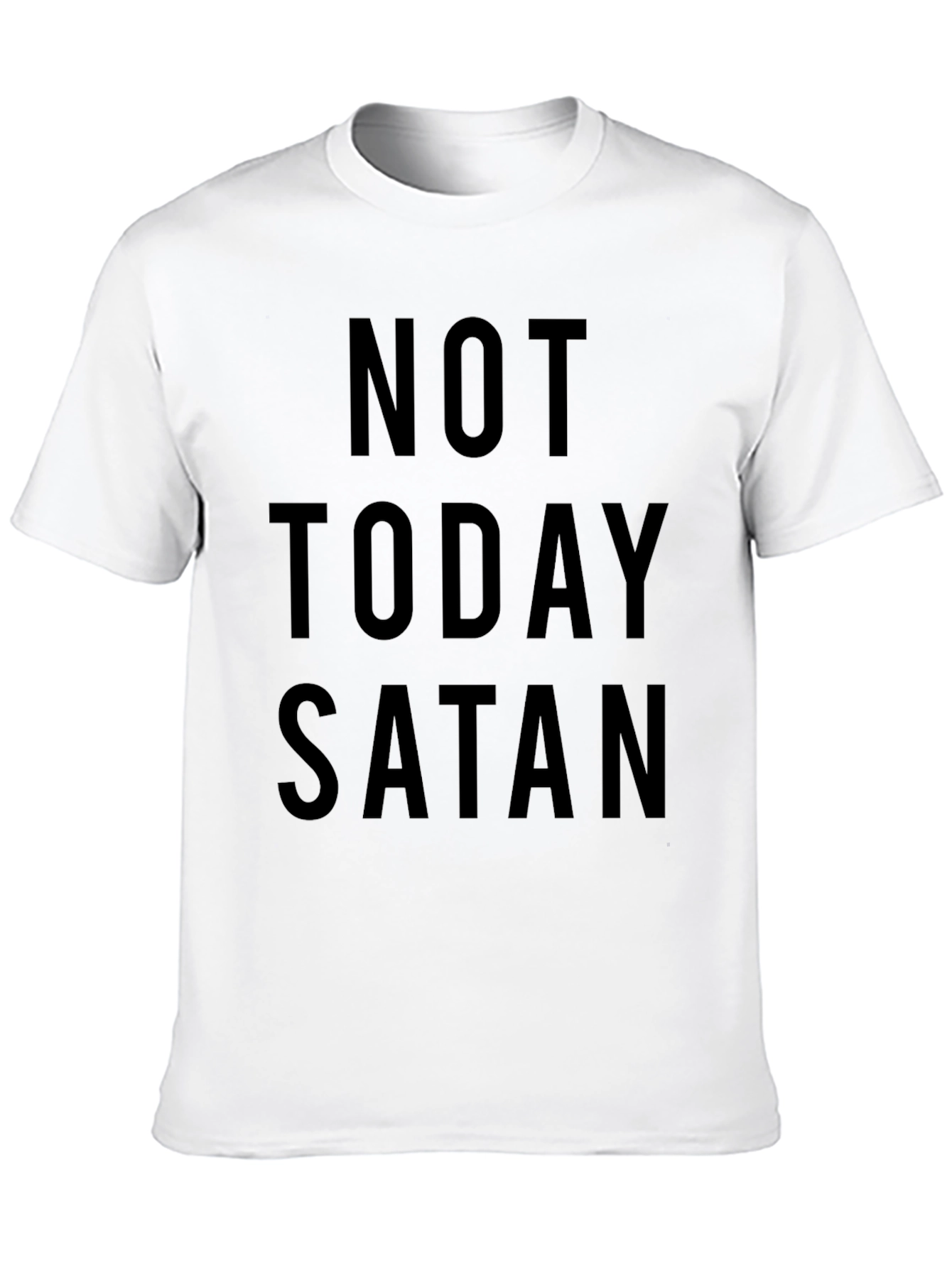 Black Not Today Satan T-Shirt - Classic Black Tee view 10