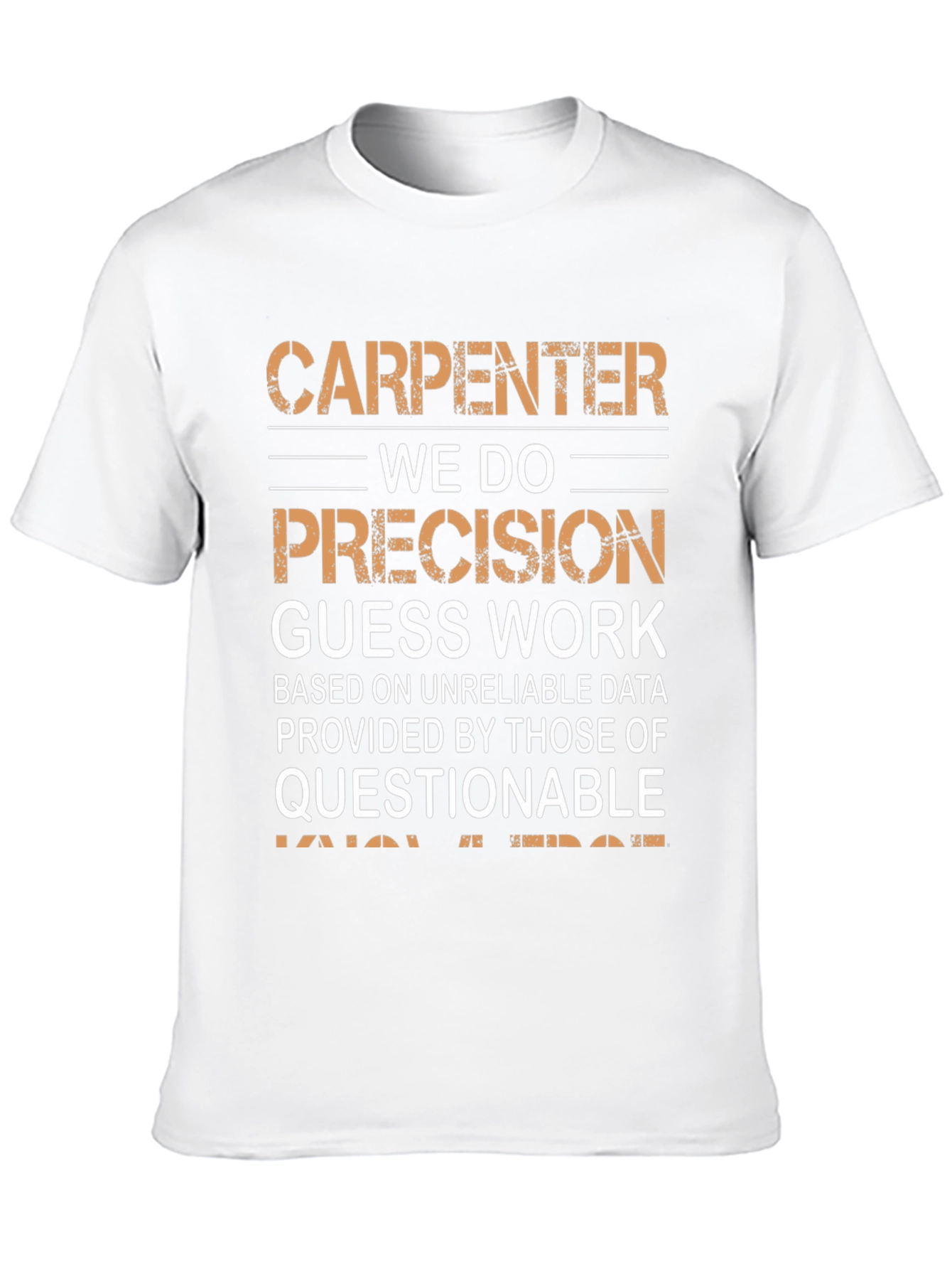 Black Carpenter Precision Humor T-Shirt view 10