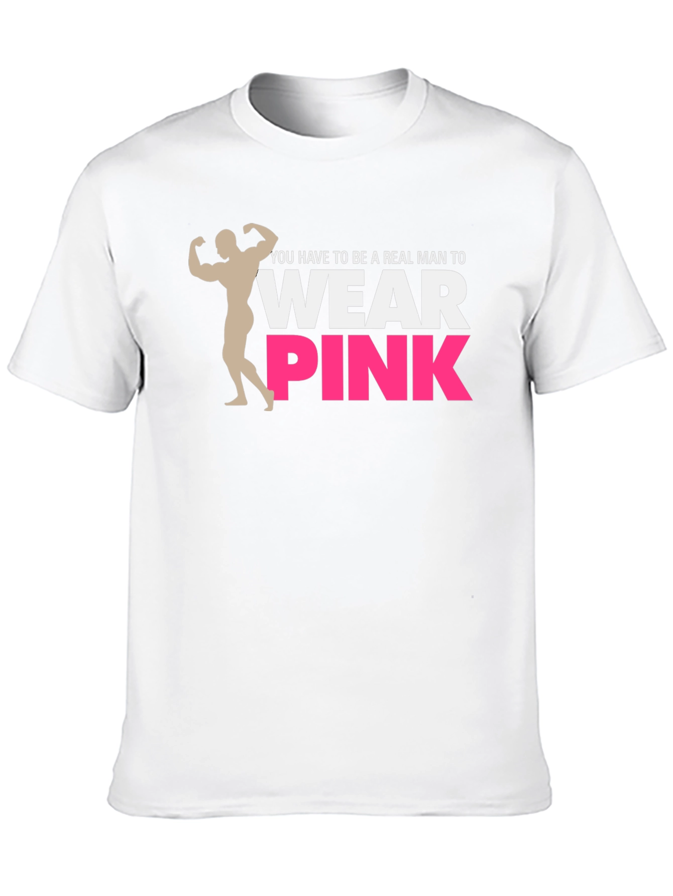 Black Real Man Wear Pink Graphic Tee view 10