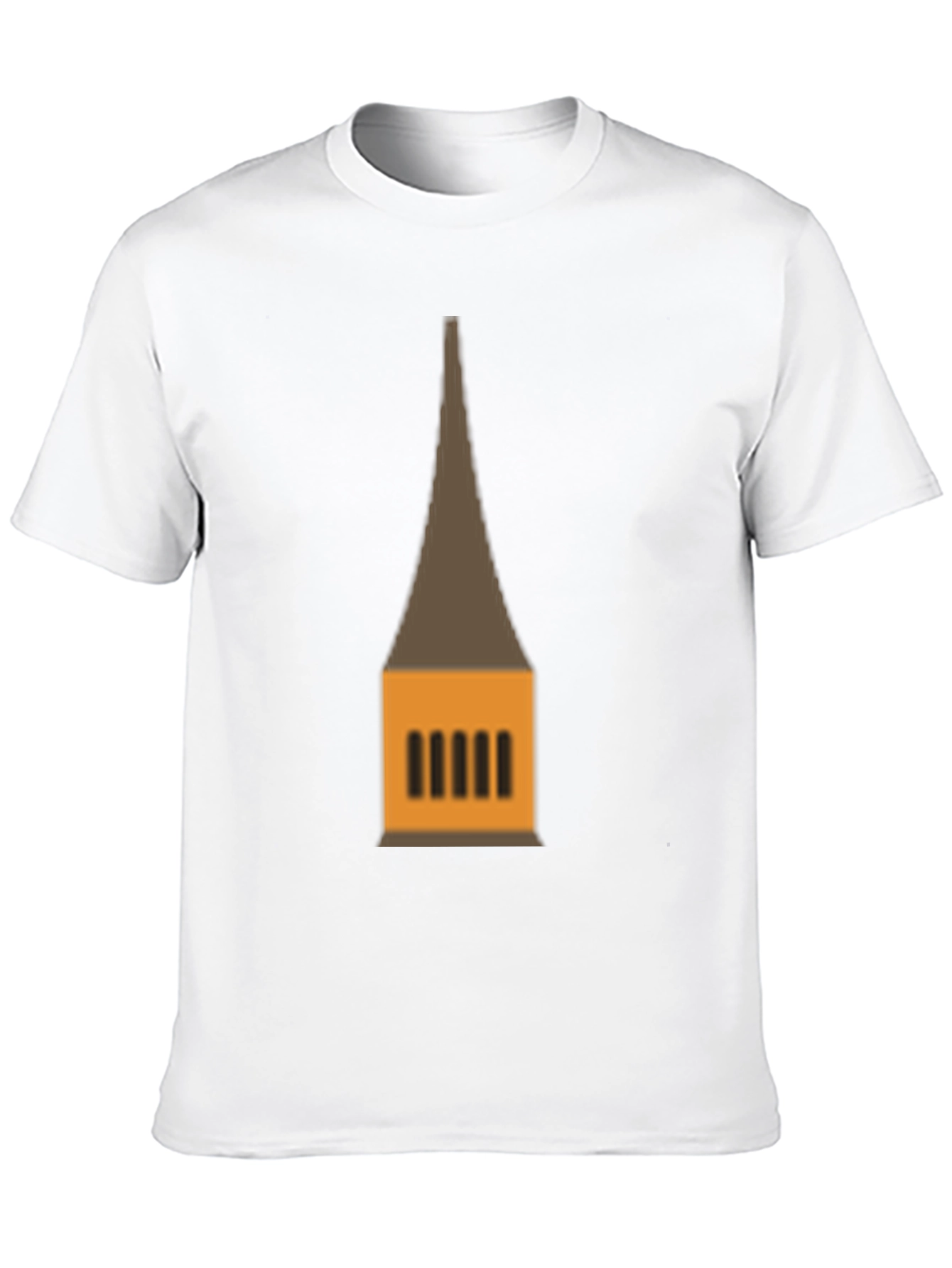 Black Graphic Tee: Temple Tower Design, Black view 10