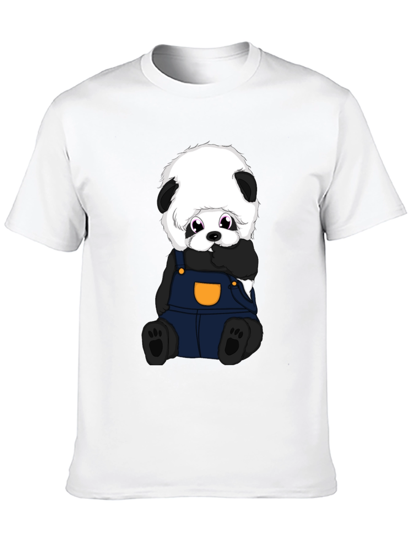 Black Cute Panda Bear T-Shirt - Soft Cotton Blend view 10