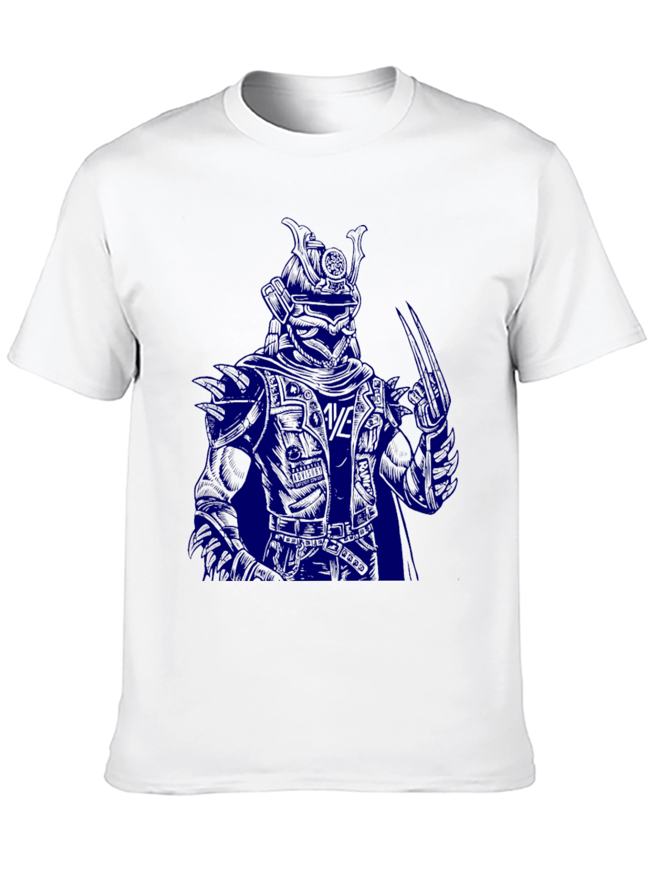 Black Dark Samurai Graphic T-Shirt - Men's Black Tee view 10