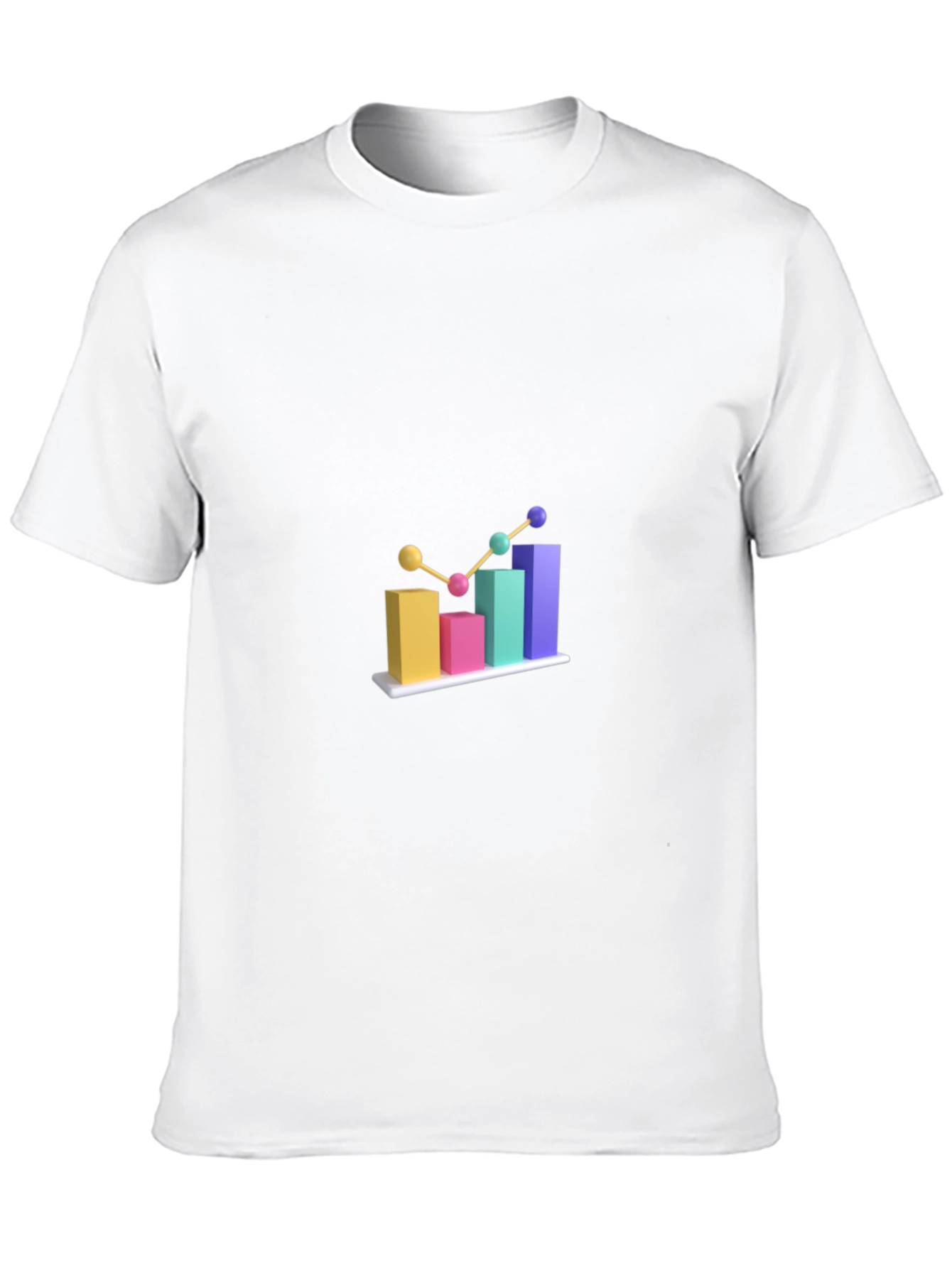 Black Trendy Bar Graph T-Shirt view 10