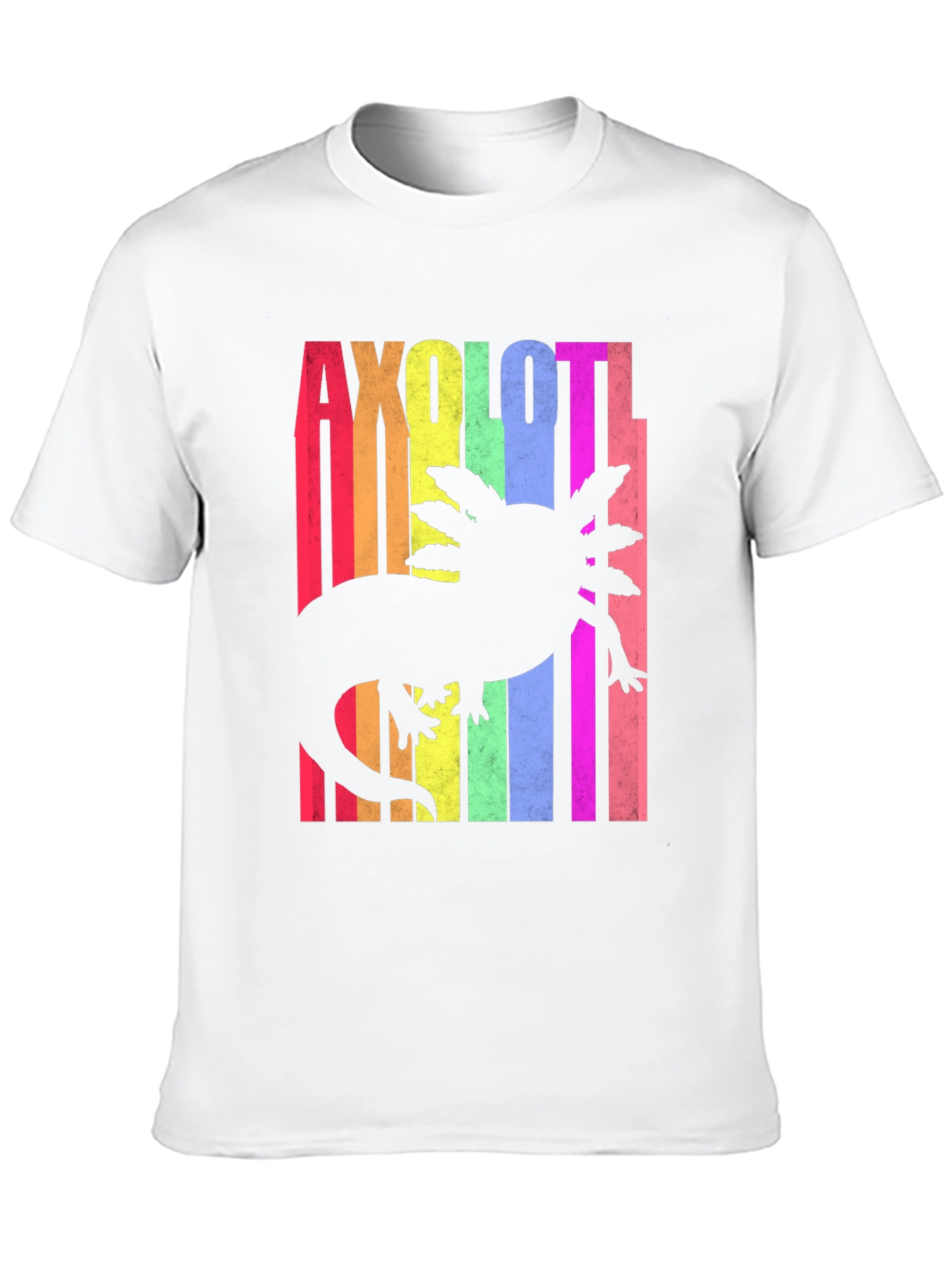 Black Axolotl Rainbow T-Shirt - Cute Salamander Tee view 10