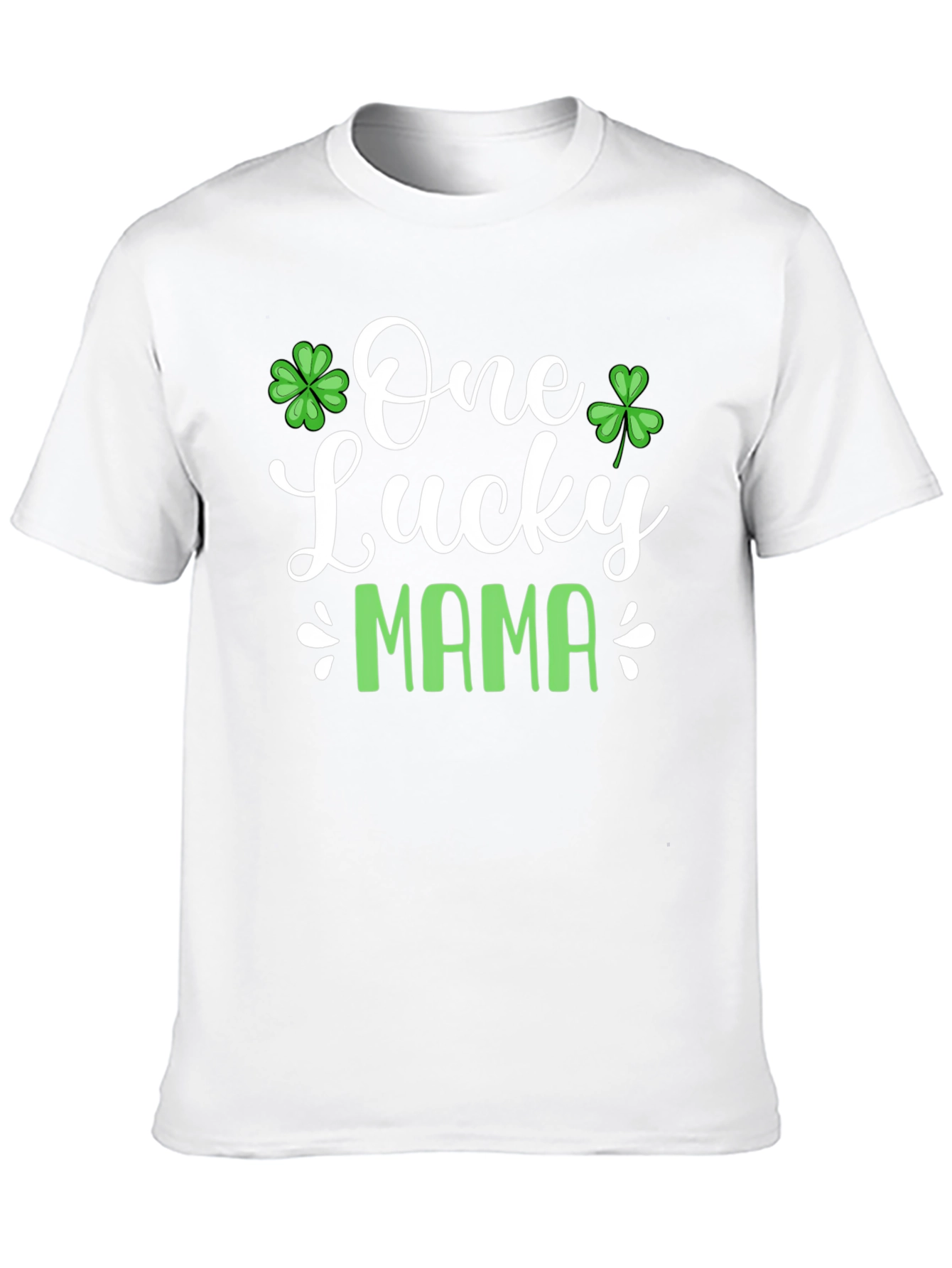 Black One Lucky Mama St. Patrick's Day T-Shirt view 10