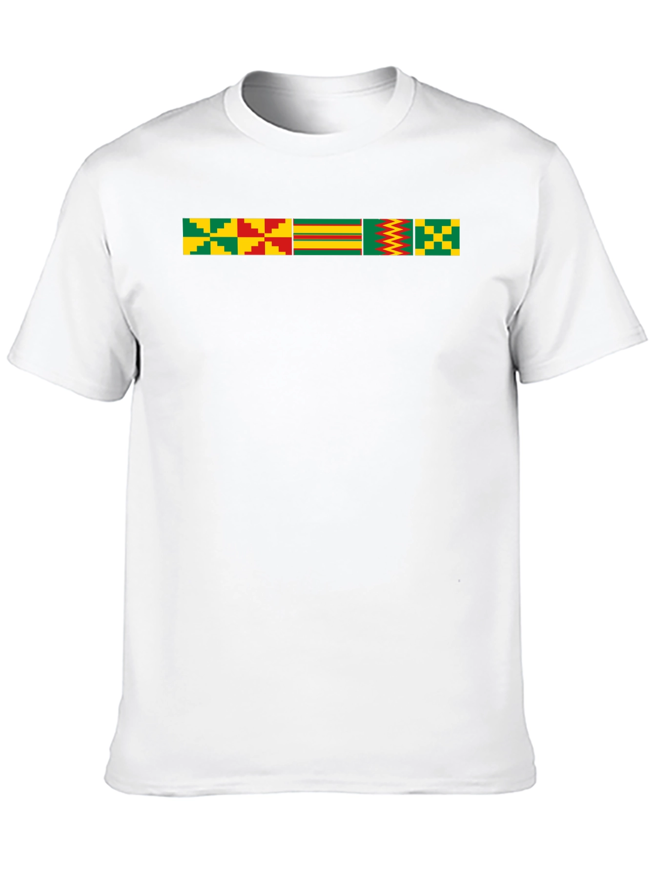 Black Kente Cloth Inspired Graphic T-Shirt view 10
