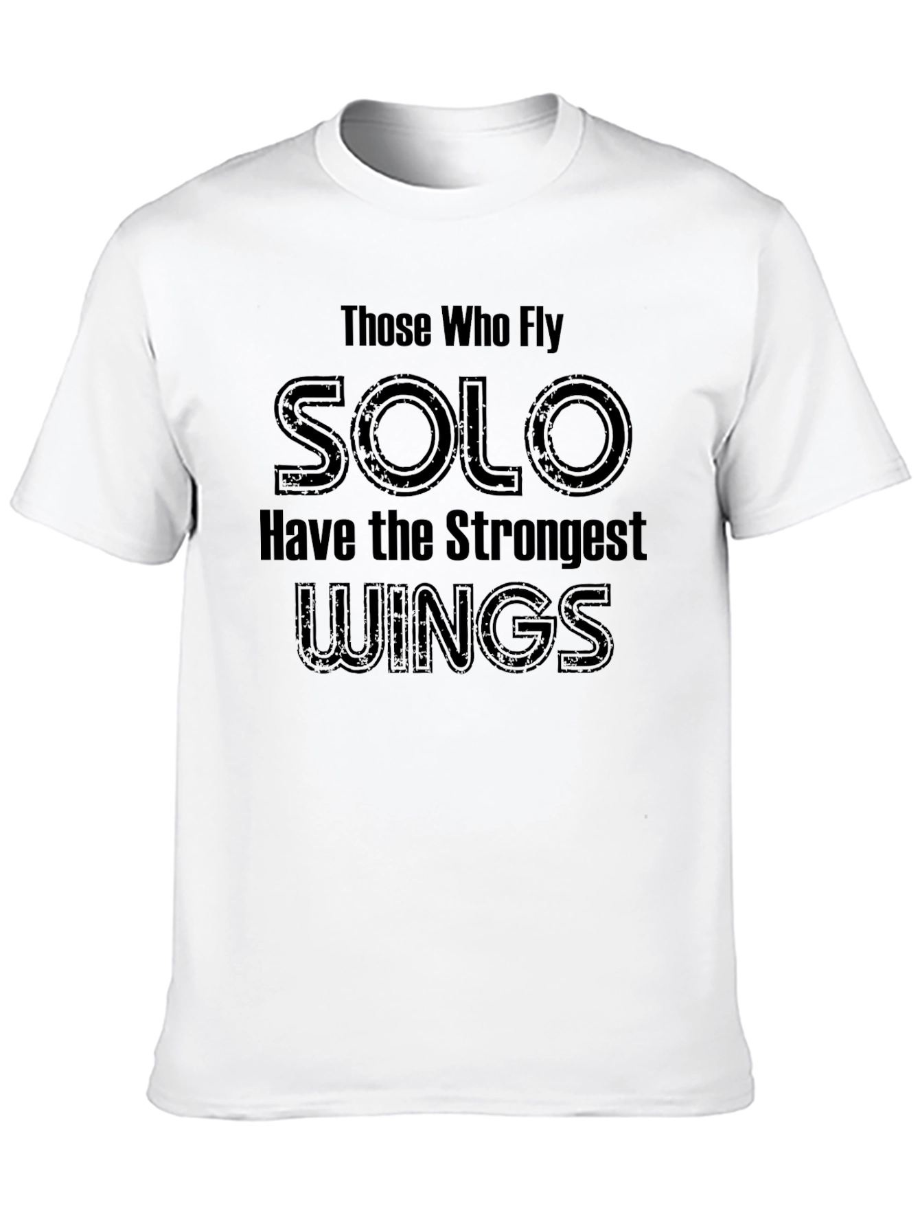 Black Solo Wings Black T-Shirt - Motivational Graphic Tee view 10