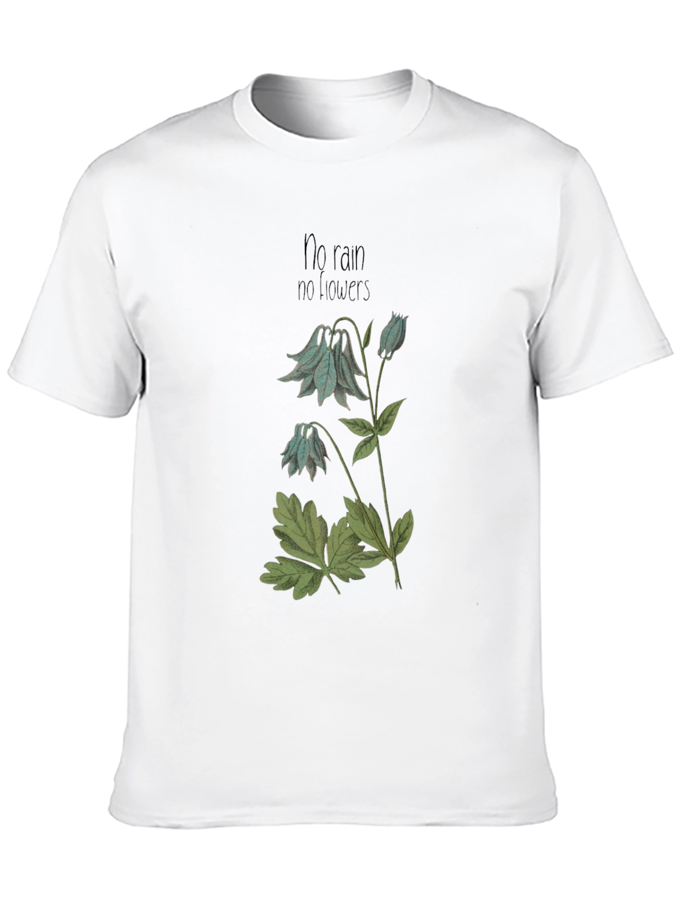 Black No Rain No Flowers Black Graphic Tee view 10