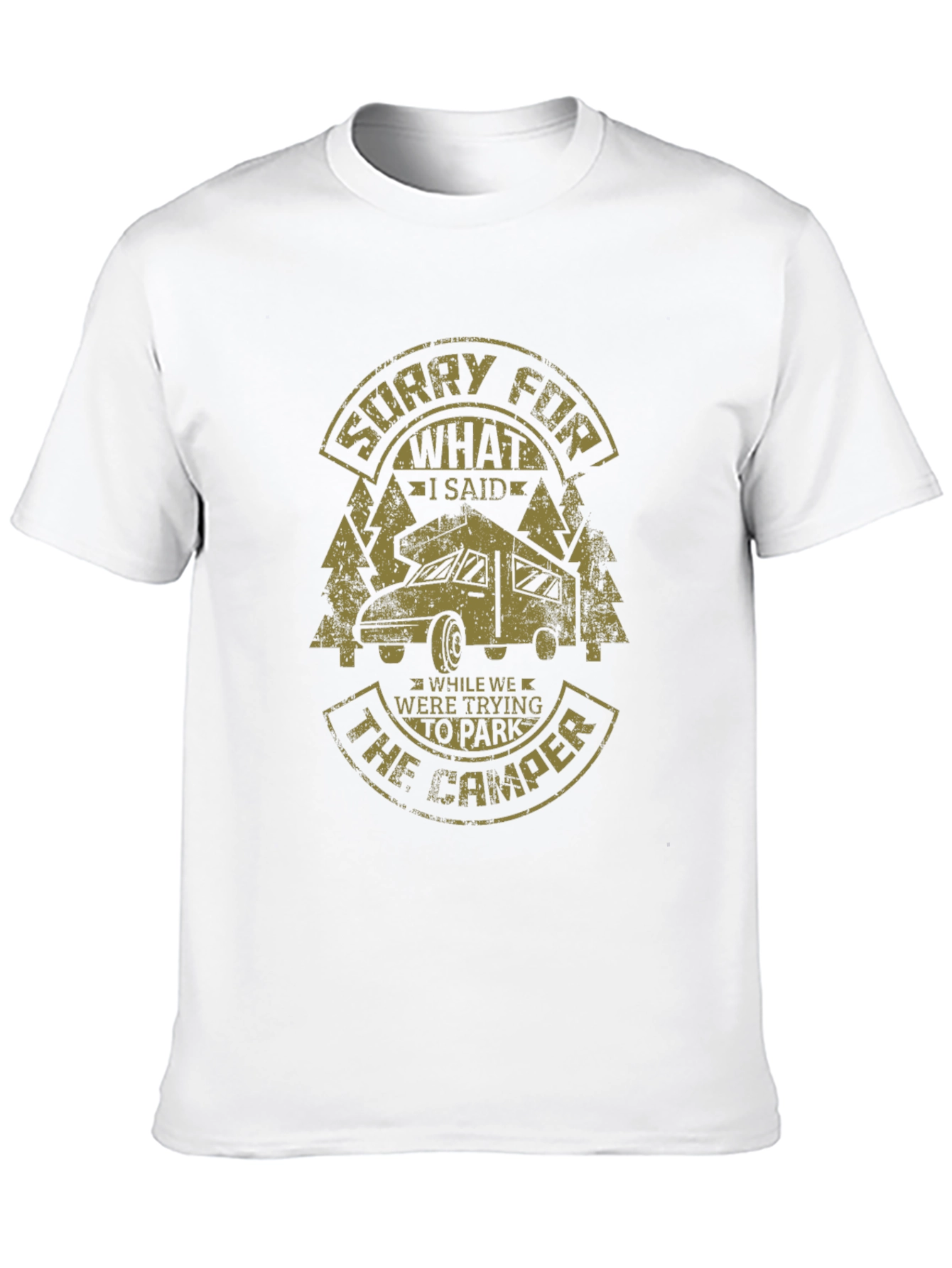 Black Funny Camping T-Shirt: Sorry For What I Said view 10