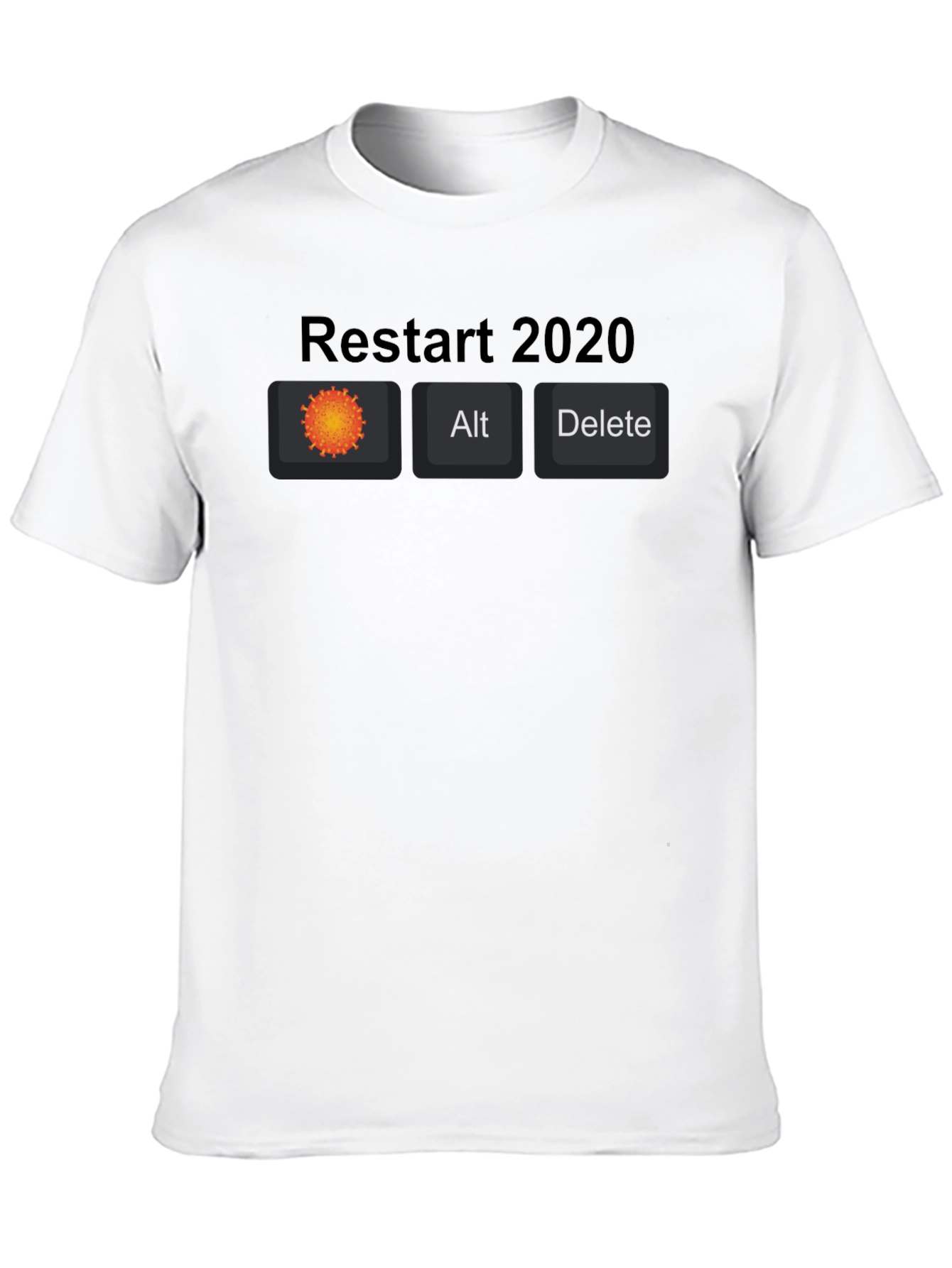 Black Restart 2020 Novelty Graphic Tee view 10