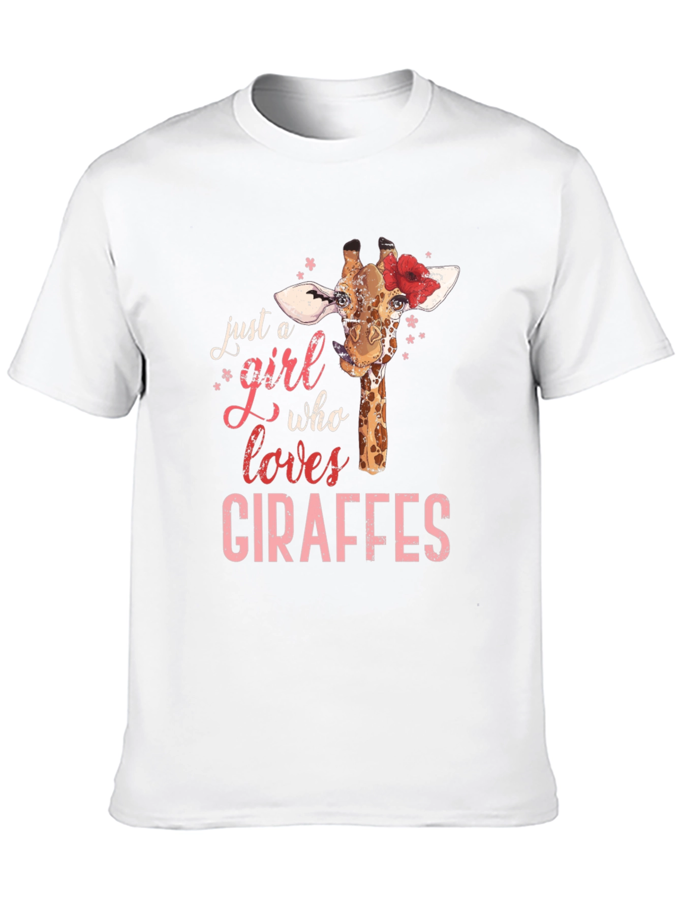 Black Giraffe Lover T-Shirt - Just a Girl Who Loves Giraffes view 10